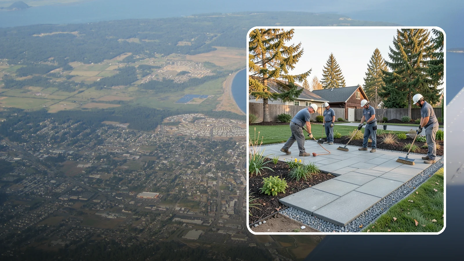Concrete Paver Installation in Oak Harbor, Island County, WA - Durable, budget-friendly concrete pavers installed over a compacted base for patios, walkways, and driveways across Western...