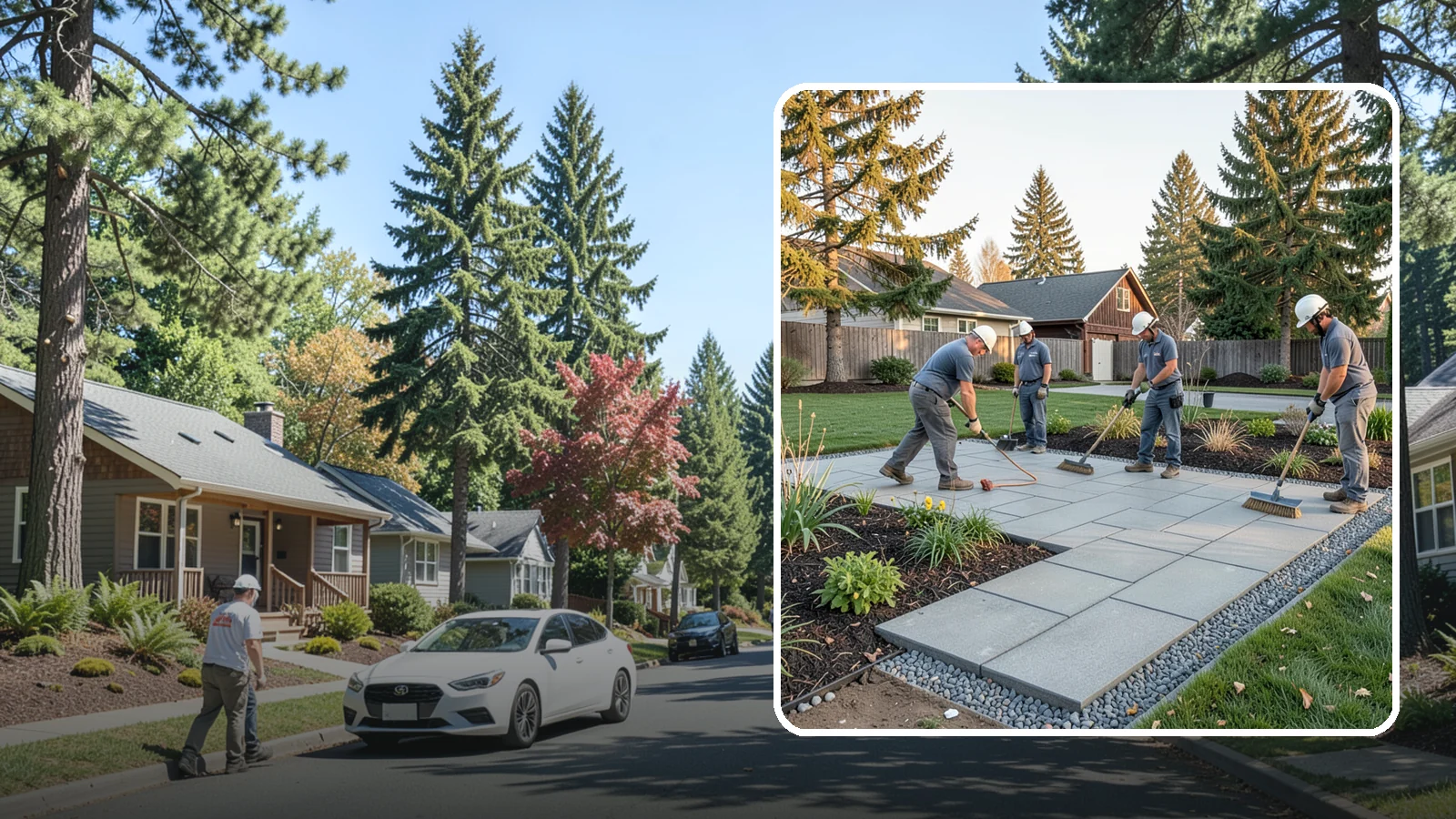 Concrete Paver Installation in Orting, Pierce County, WA - Durable, budget-friendly concrete pavers installed over a compacted base for patios, walkways, and driveways across Western...