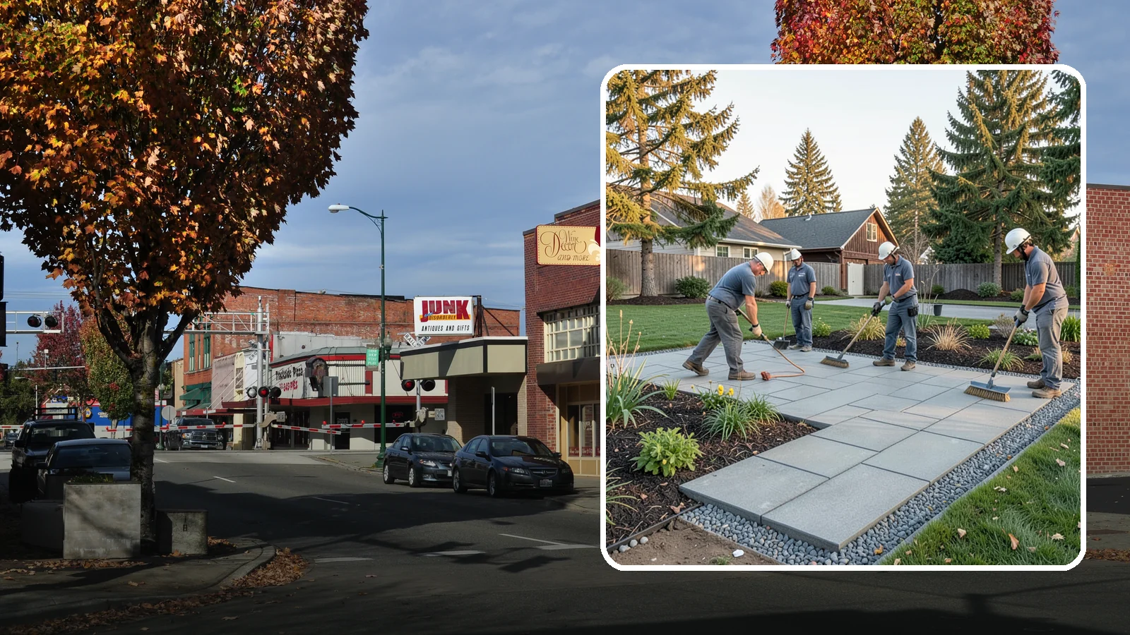 Concrete Paver Installation in Puyallup, Pierce County, WA - Durable, budget-friendly concrete pavers installed over a compacted base for patios, walkways, and driveways across Western...