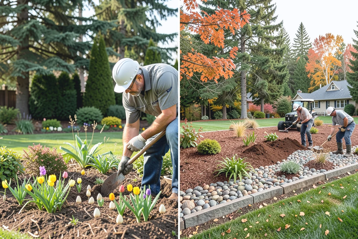 Concrete Paver Installation in Redmond, King County, WA - Excavate and grade the area for proper drainage fall