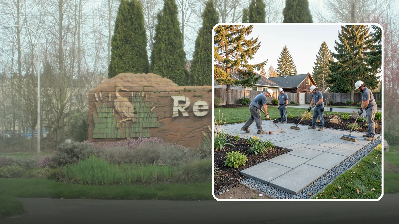 Concrete Paver Installation in Renton, King County, WA - Durable, budget-friendly concrete pavers installed over a compacted base for patios, walkways, and driveways across Western...