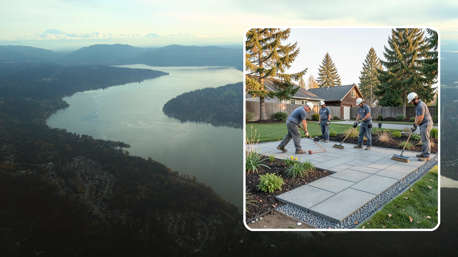 Concrete Paver Installation in Sammamish, King County, WA - Durable, budget-friendly concrete pavers installed over a compacted base for patios, walkways, and driveways across Western...