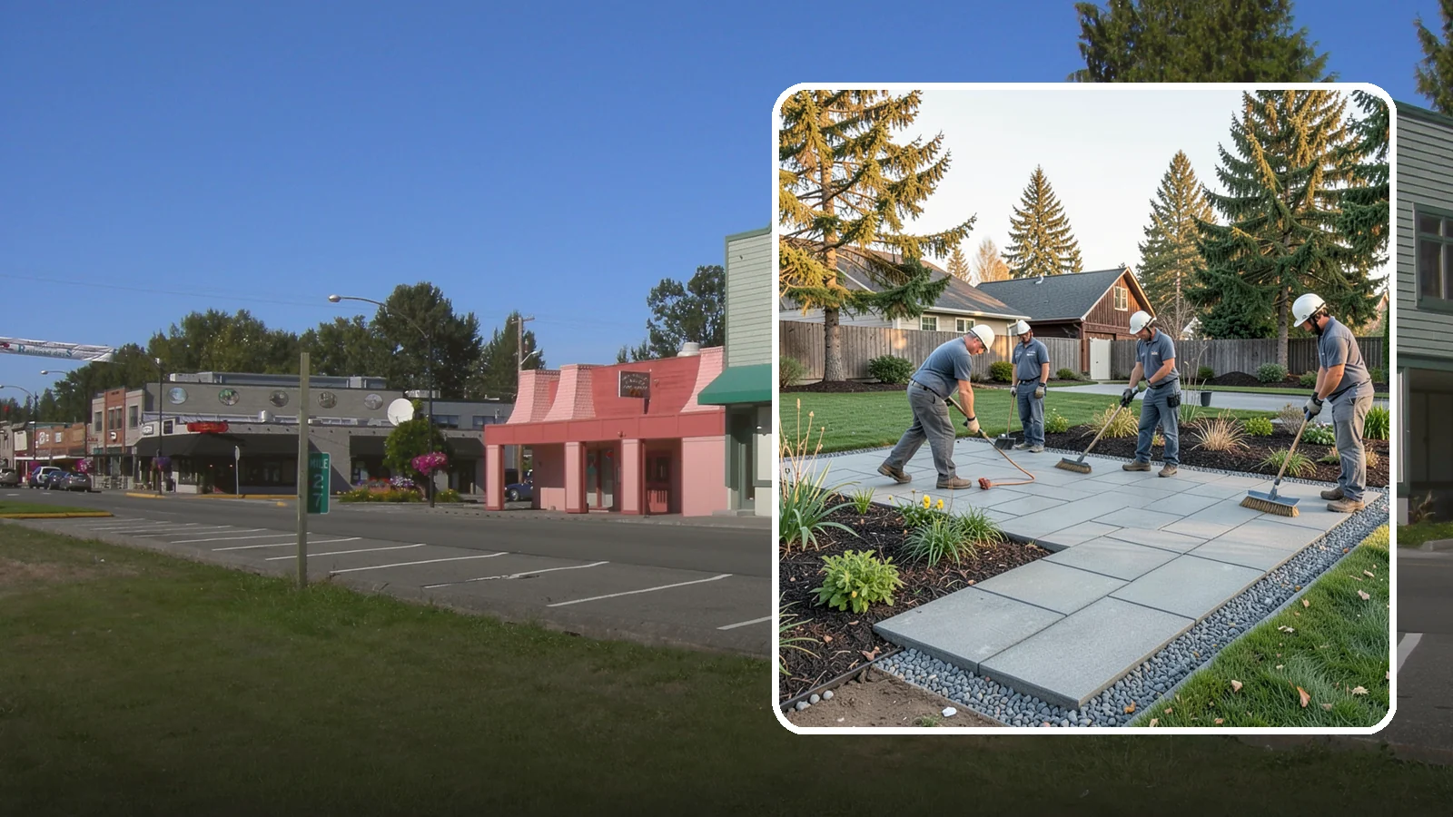 Concrete Paver Installation in Snoqualmie, King County, WA - Durable, budget-friendly concrete pavers installed over a compacted base for patios, walkways, and driveways across Western...