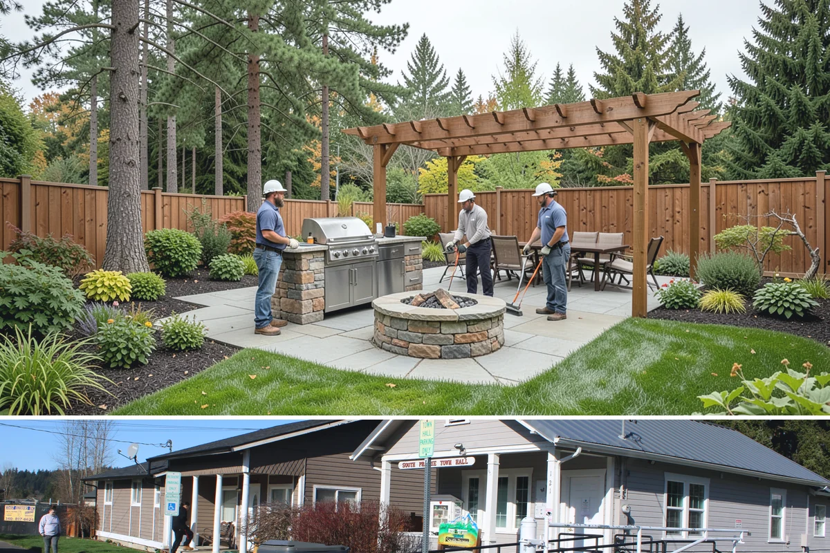 Concrete Paver Installation in South Prairie, Pierce County, WA - Best installed spring through early fall when the base can be compacted dry, though a well-drained site allows work in drier...