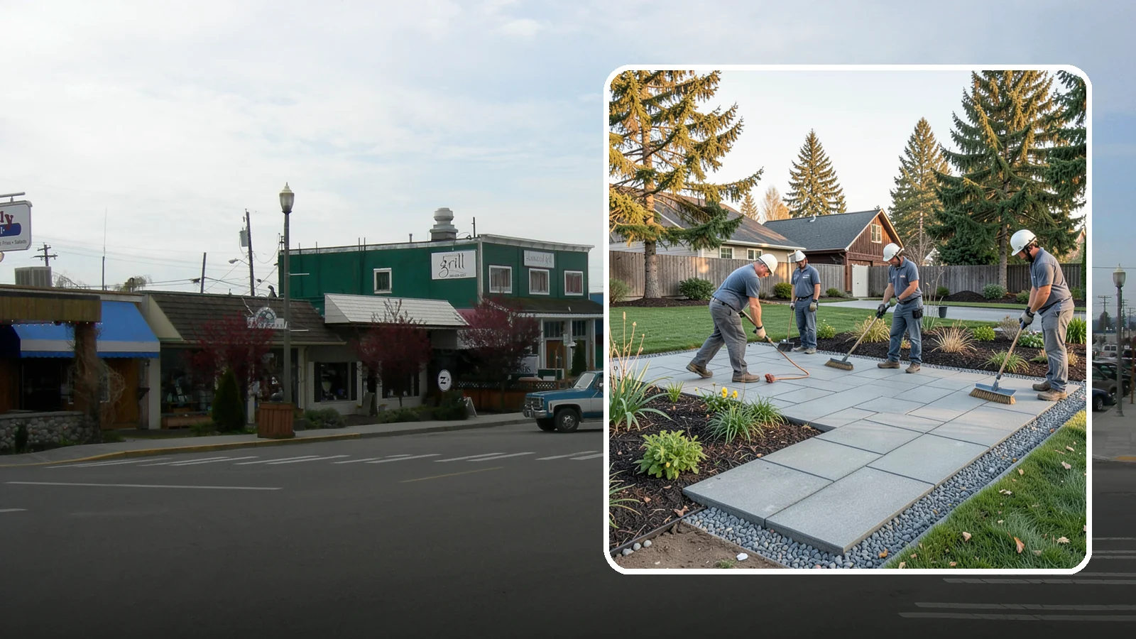 Concrete Paver Installation in Stanwood, Snohomish County, WA - Durable, budget-friendly concrete pavers installed over a compacted base for patios, walkways, and driveways across Western...