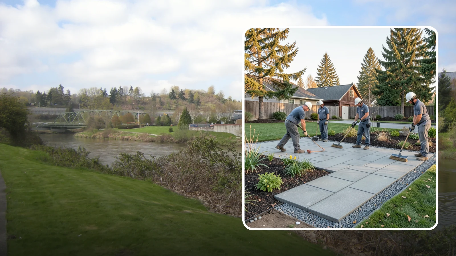 Concrete Paver Installation in Tukwila, King County, WA - Durable, budget-friendly concrete pavers installed over a compacted base for patios, walkways, and driveways across Western...