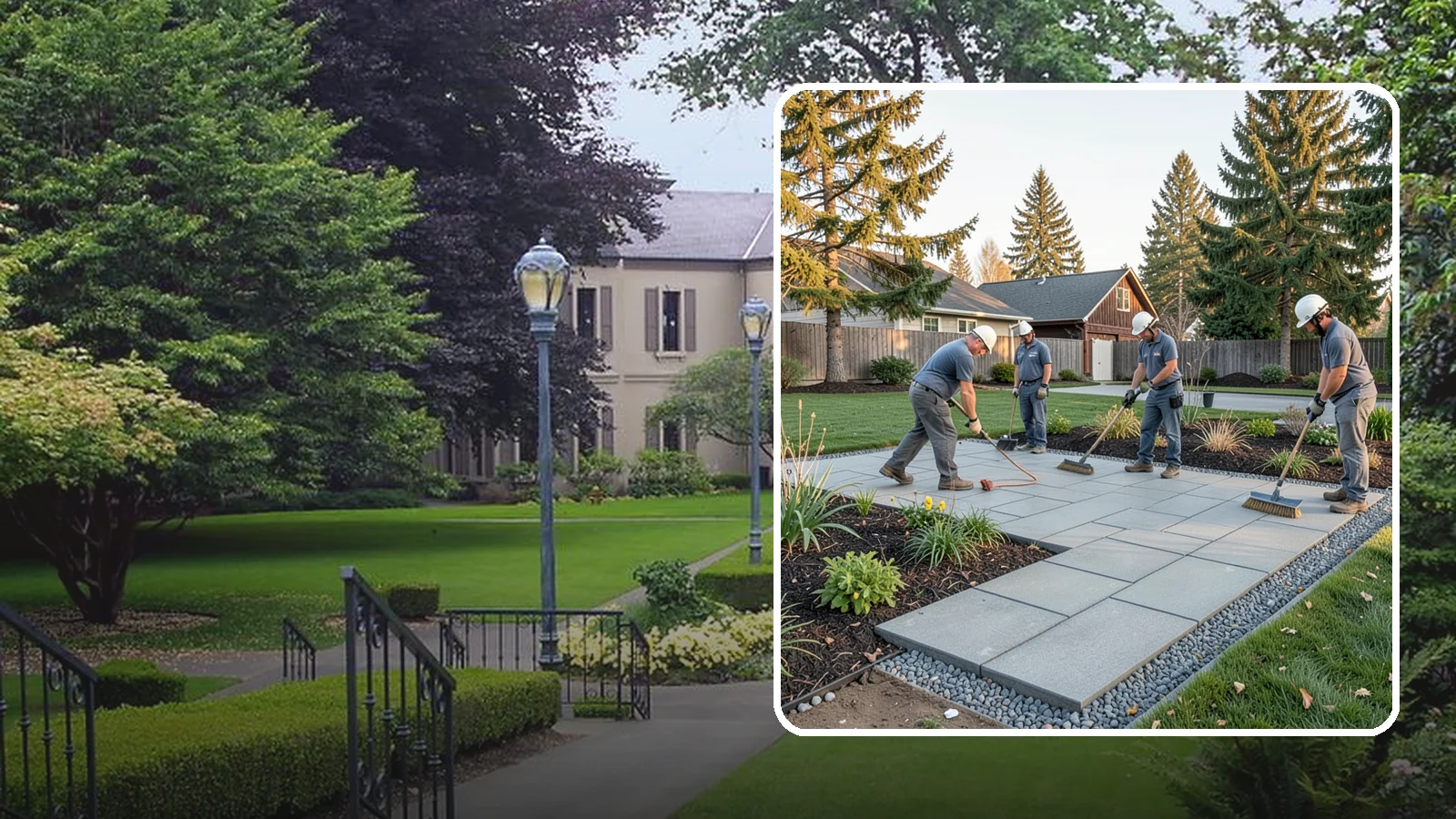 Concrete Paver Installation in Woodinville, King County, WA - Durable, budget-friendly concrete pavers installed over a compacted base for patios, walkways, and driveways across Western...