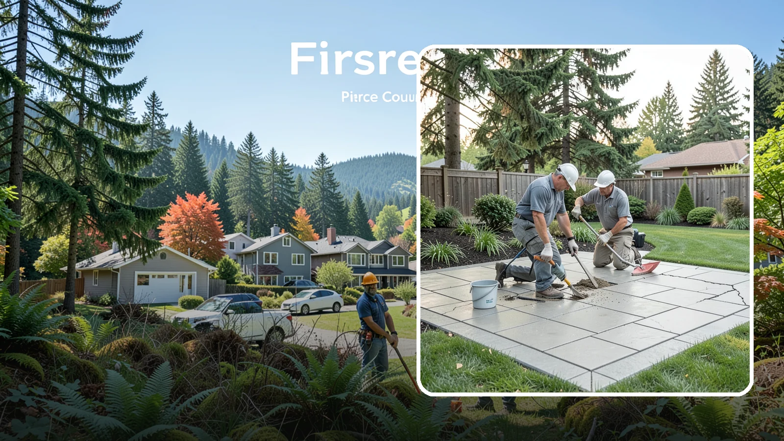 Concrete Repair in Fircrest, Pierce County, WA - We repair cracked, spalled, and settled concrete to restore both safety and appearance before damage spreads.