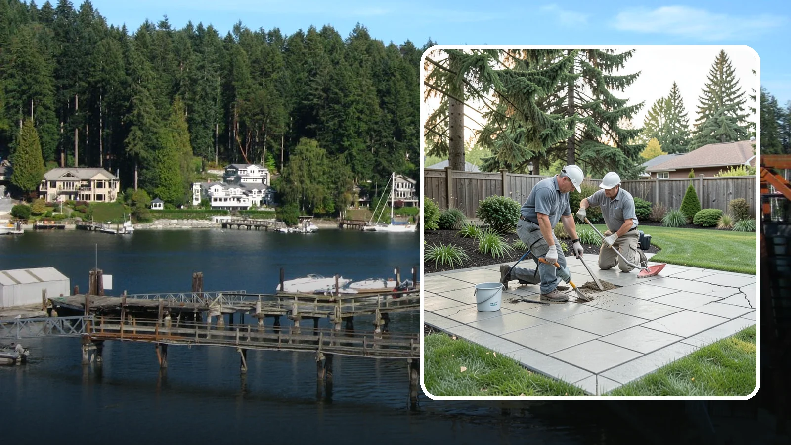 Concrete Repair in Gig Harbor, Pierce County, WA - We repair cracked, spalled, and settled concrete to restore both safety and appearance before damage spreads.