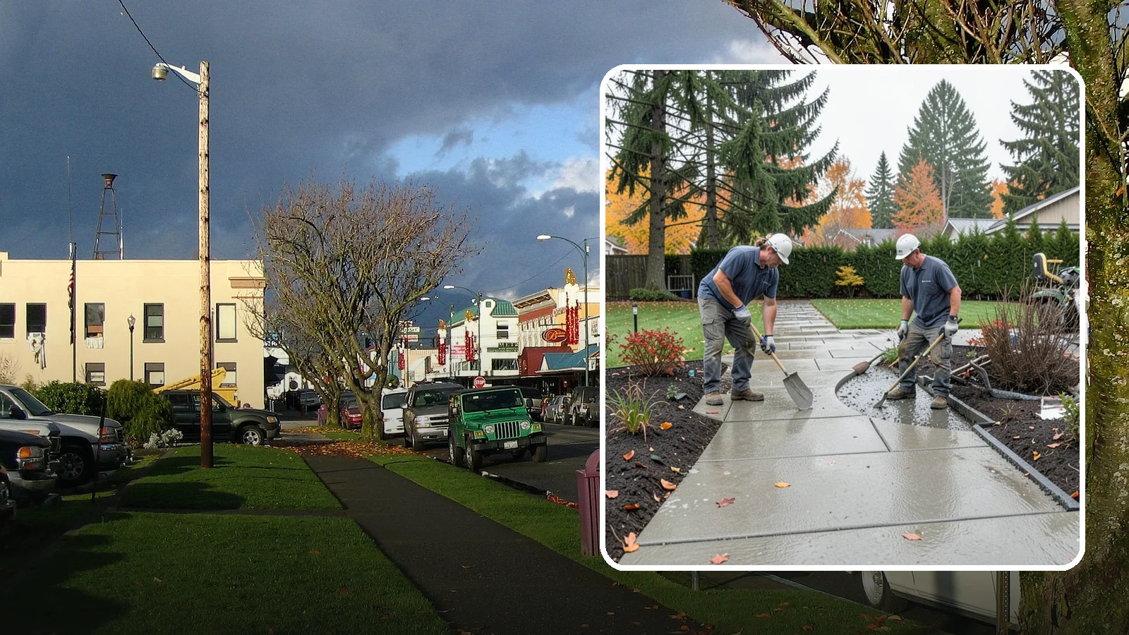 Concrete Walkway Installation in Arlington, Snohomish County, WA - We build safe, level concrete walkways with the drainage and slip resistance Pacific Northwest weather demands.