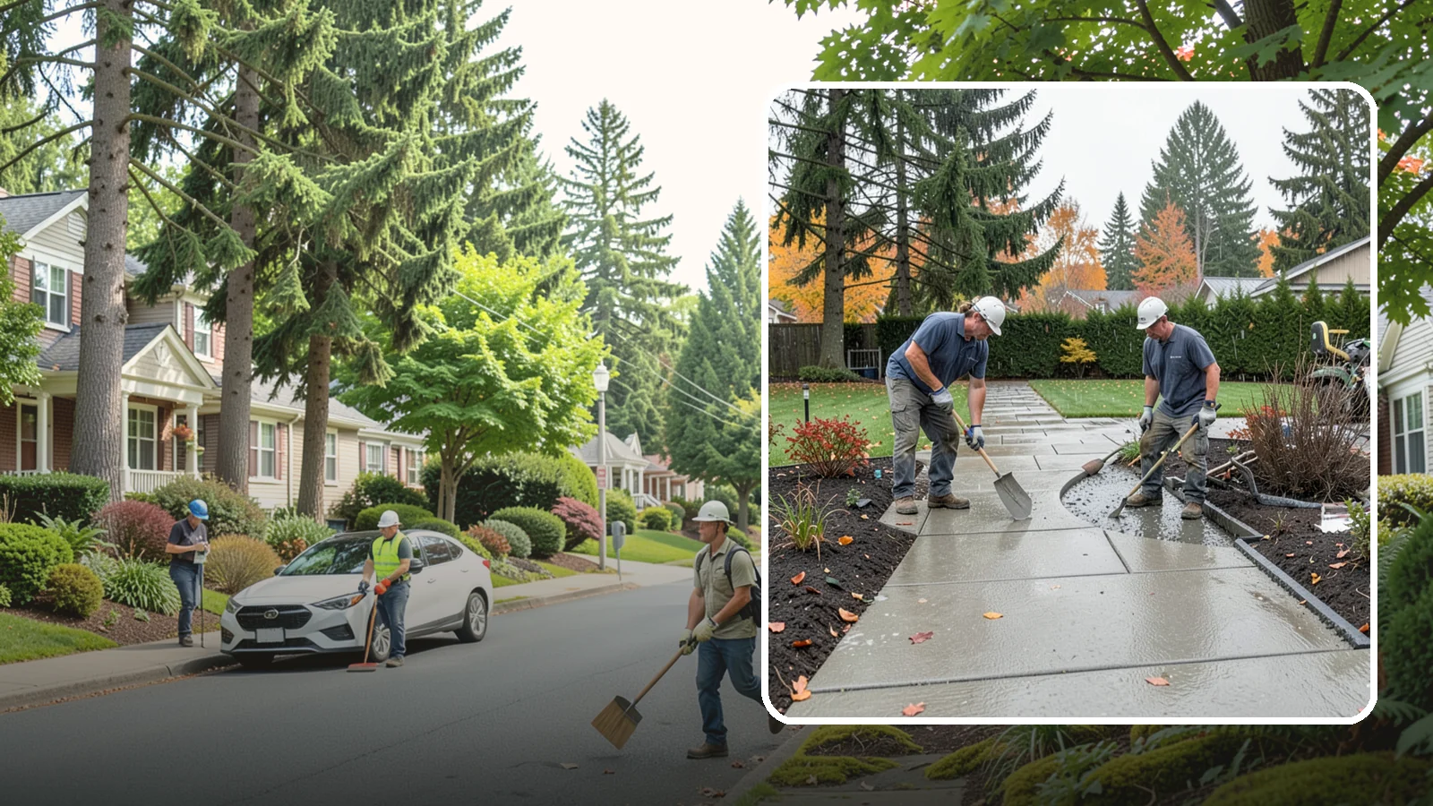 Concrete Walkway Installation in Beaux Arts Village, King County, WA - We build safe, level concrete walkways with the drainage and slip resistance Pacific Northwest weather demands.