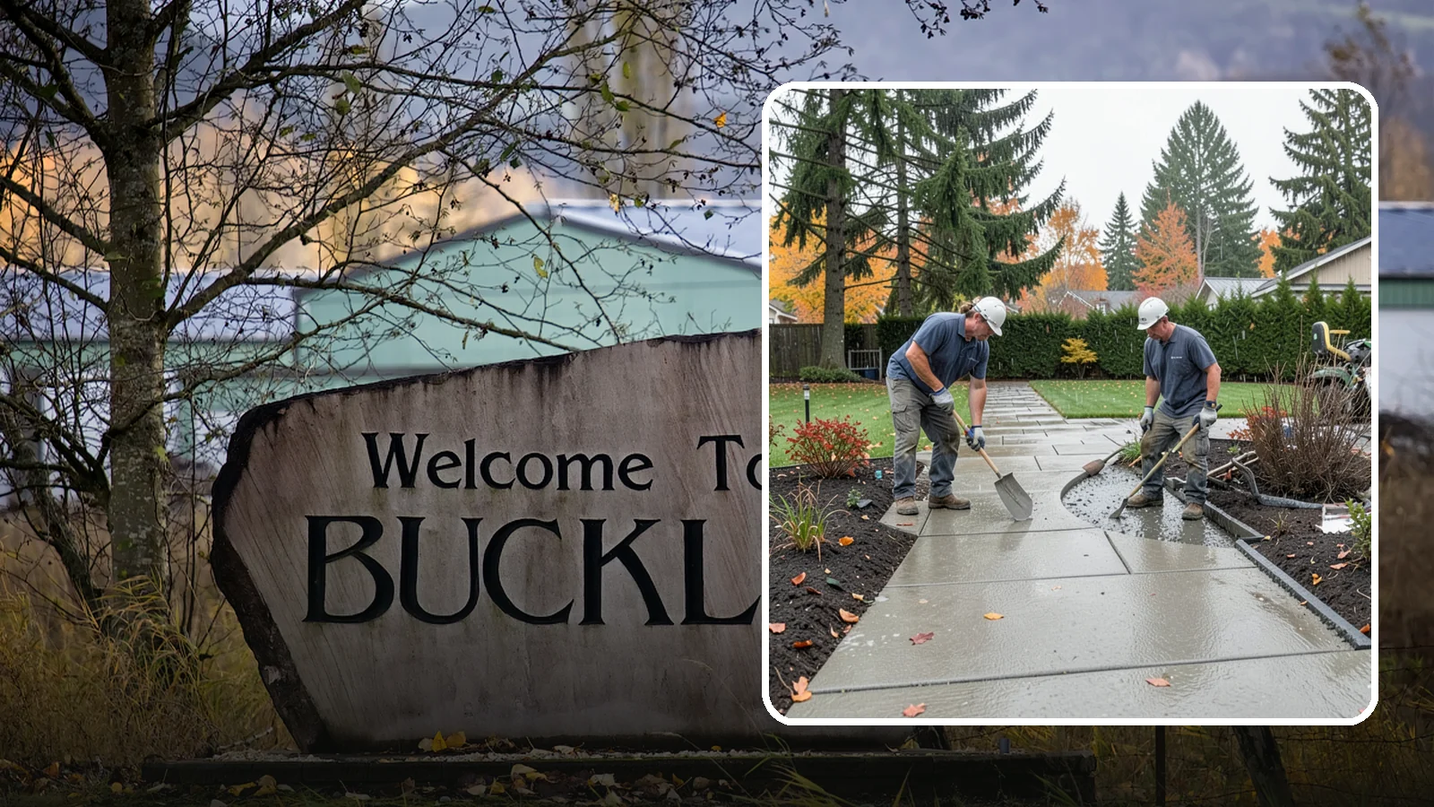 Concrete Walkway Installation in Buckley, Pierce County, WA - We build safe, level concrete walkways with the drainage and slip resistance Pacific Northwest weather demands.