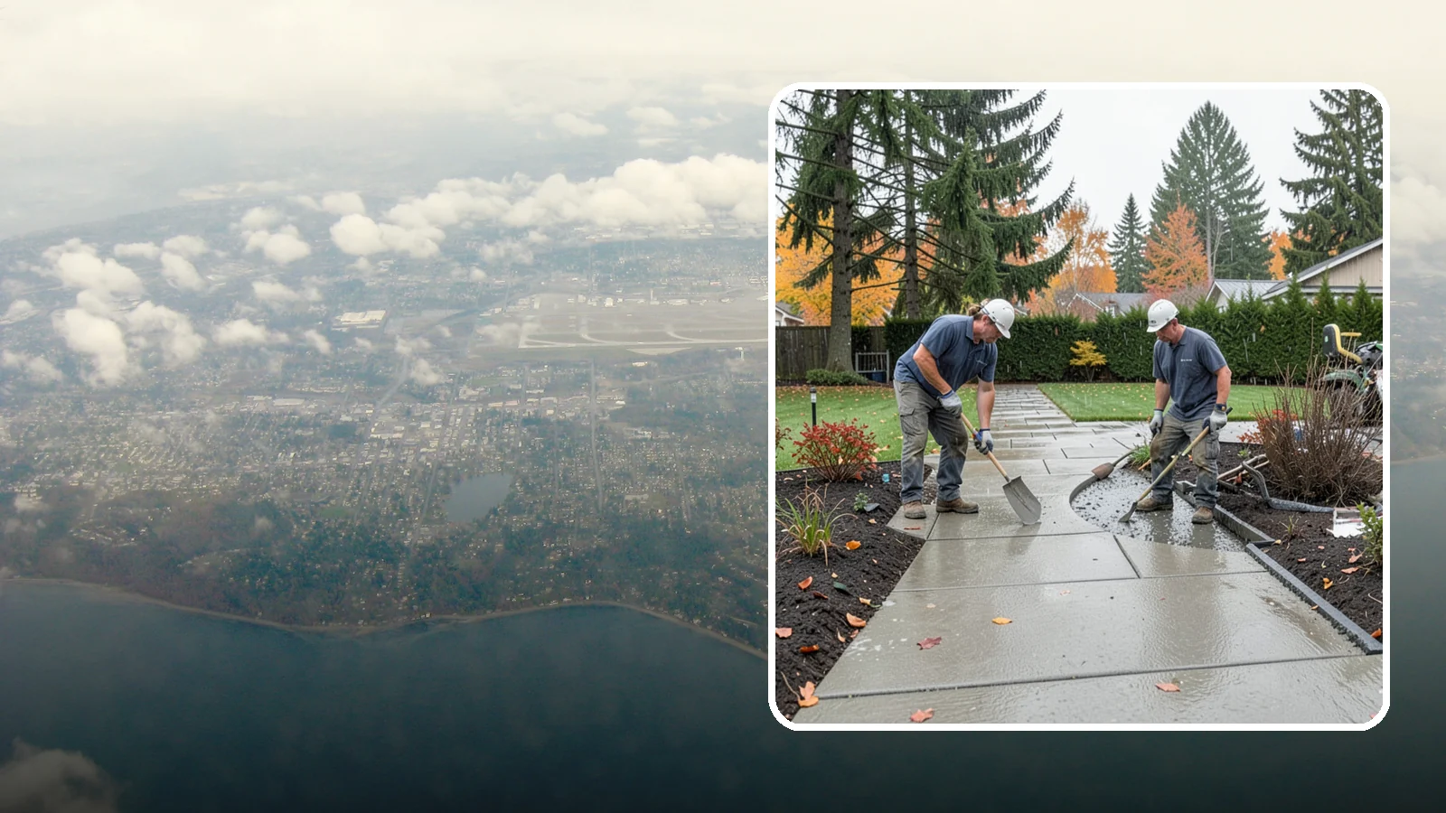 Concrete Walkway Installation in Burien, King County, WA - We build safe, level concrete walkways with the drainage and slip resistance Pacific Northwest weather demands.