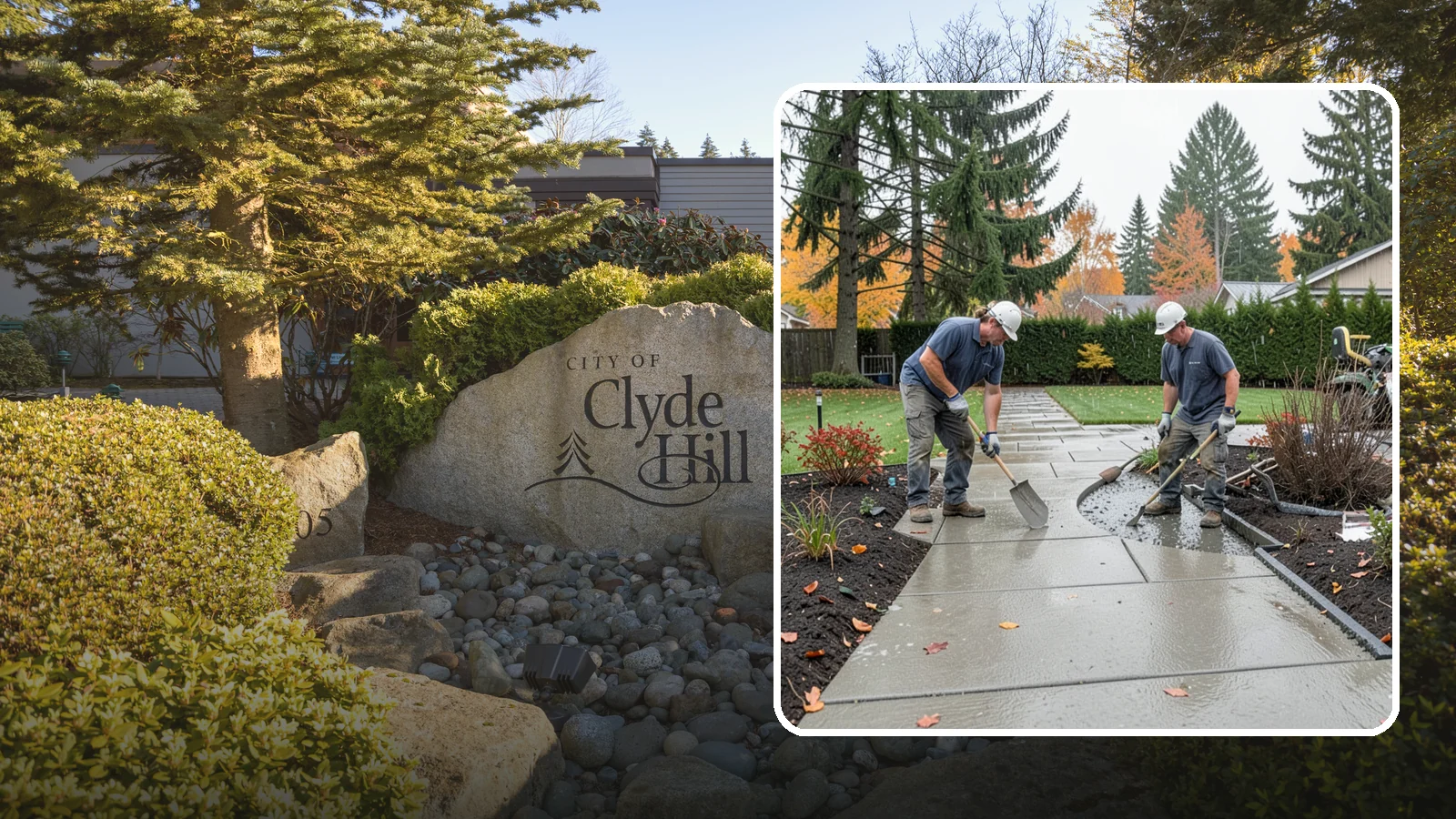 Concrete Walkway Installation in Clyde Hill, King County, WA - We build safe, level concrete walkways with the drainage and slip resistance Pacific Northwest weather demands.