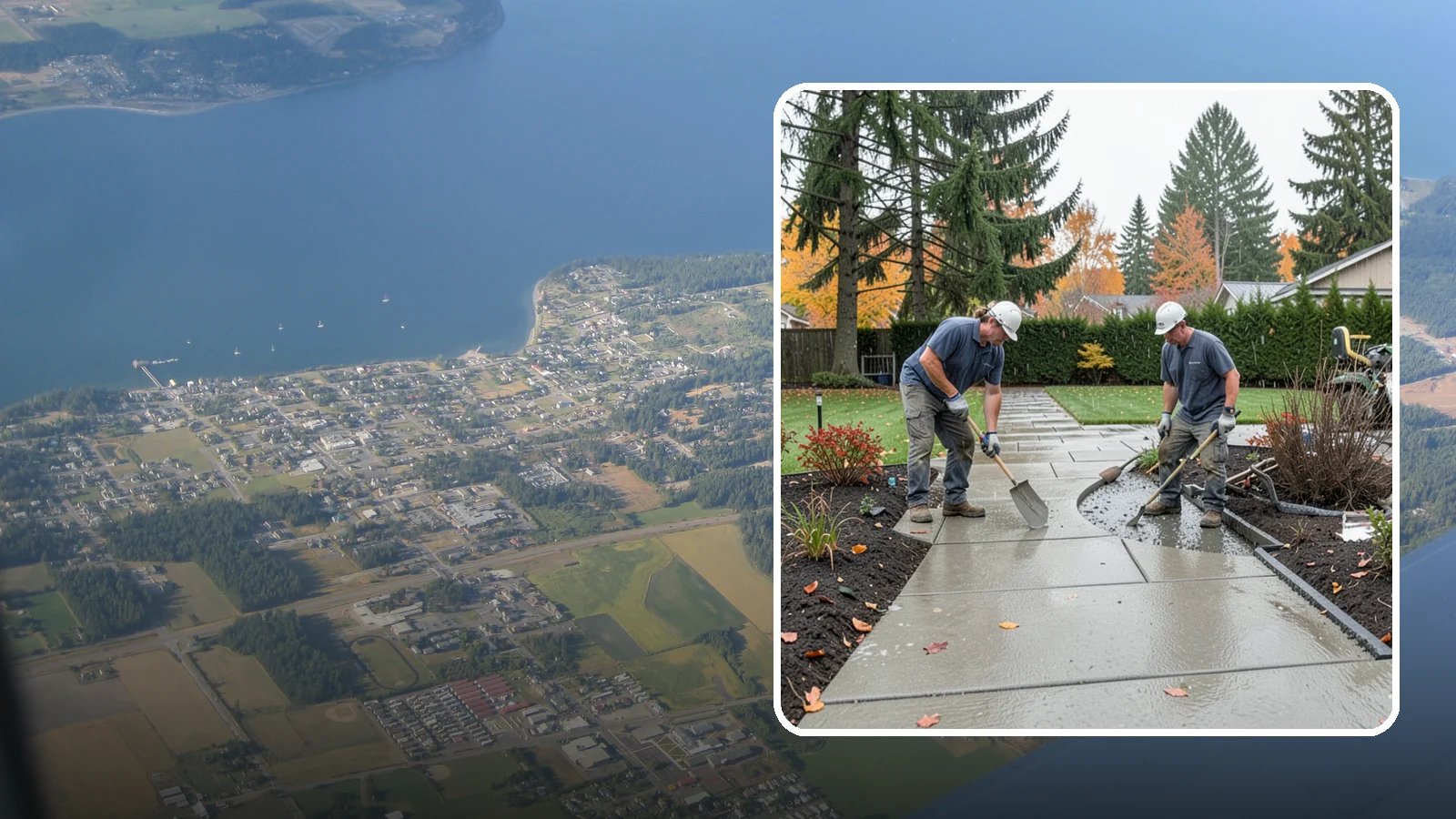 Concrete Walkway Installation in Coupeville, Island County, WA - We build safe, level concrete walkways with the drainage and slip resistance Pacific Northwest weather demands.