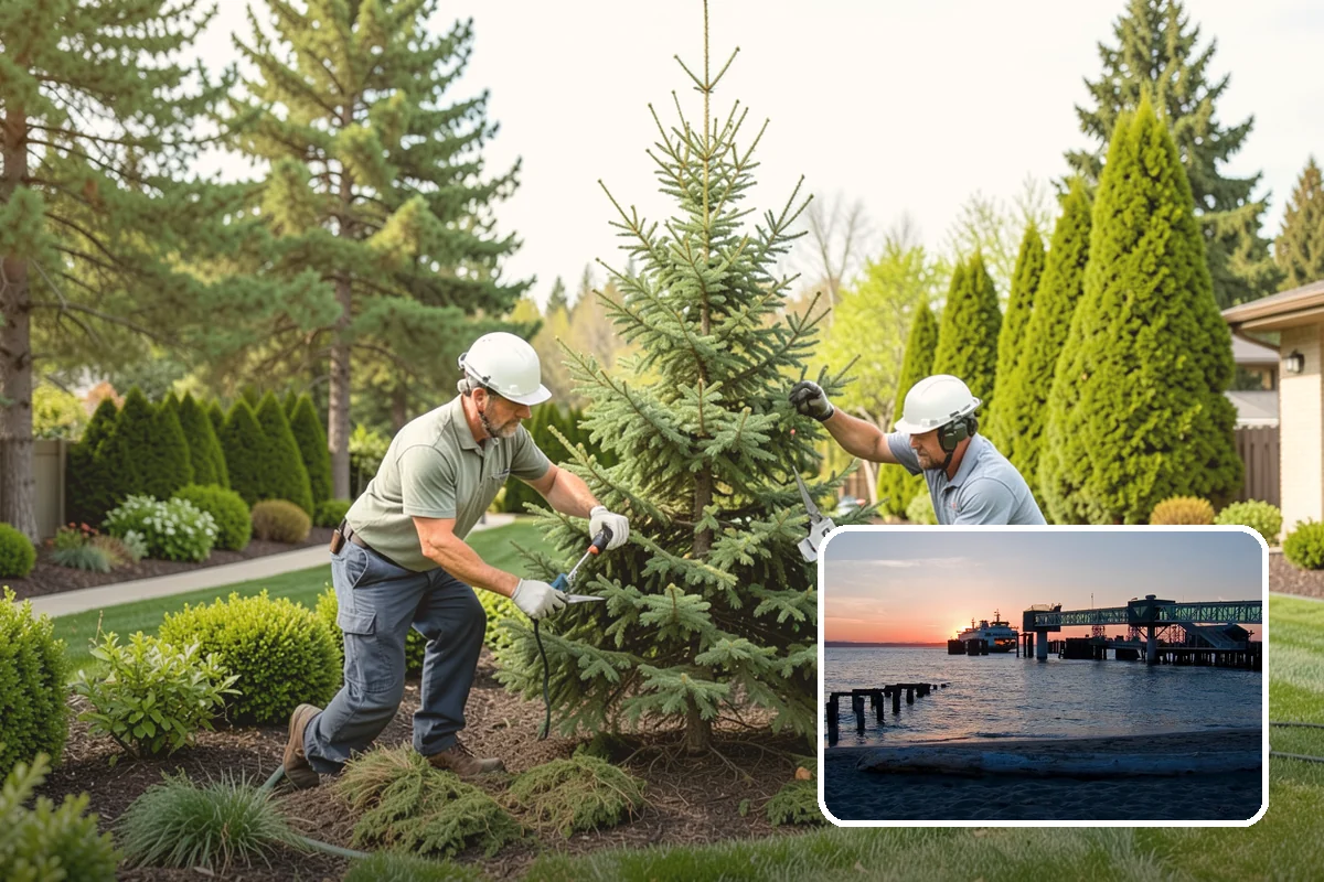 Concrete Walkway Installation in Edmonds, Snohomish County, WA - Non-slip broom texture improves safety in wet, mossy conditions