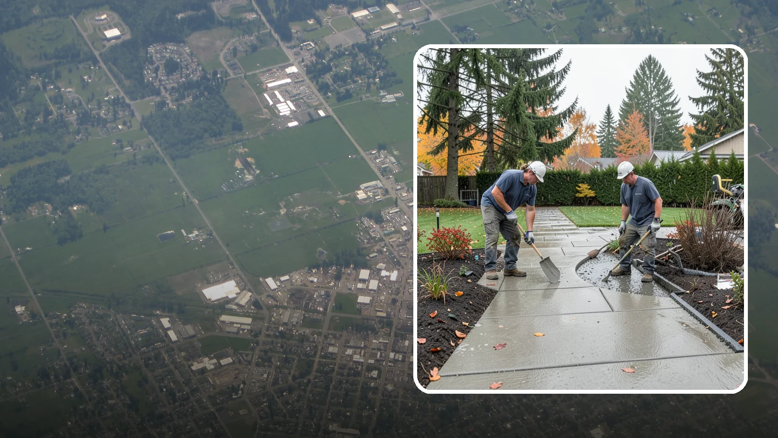 Concrete Walkway Installation in Enumclaw, King County, WA - We build safe, level concrete walkways with the drainage and slip resistance Pacific Northwest weather demands.