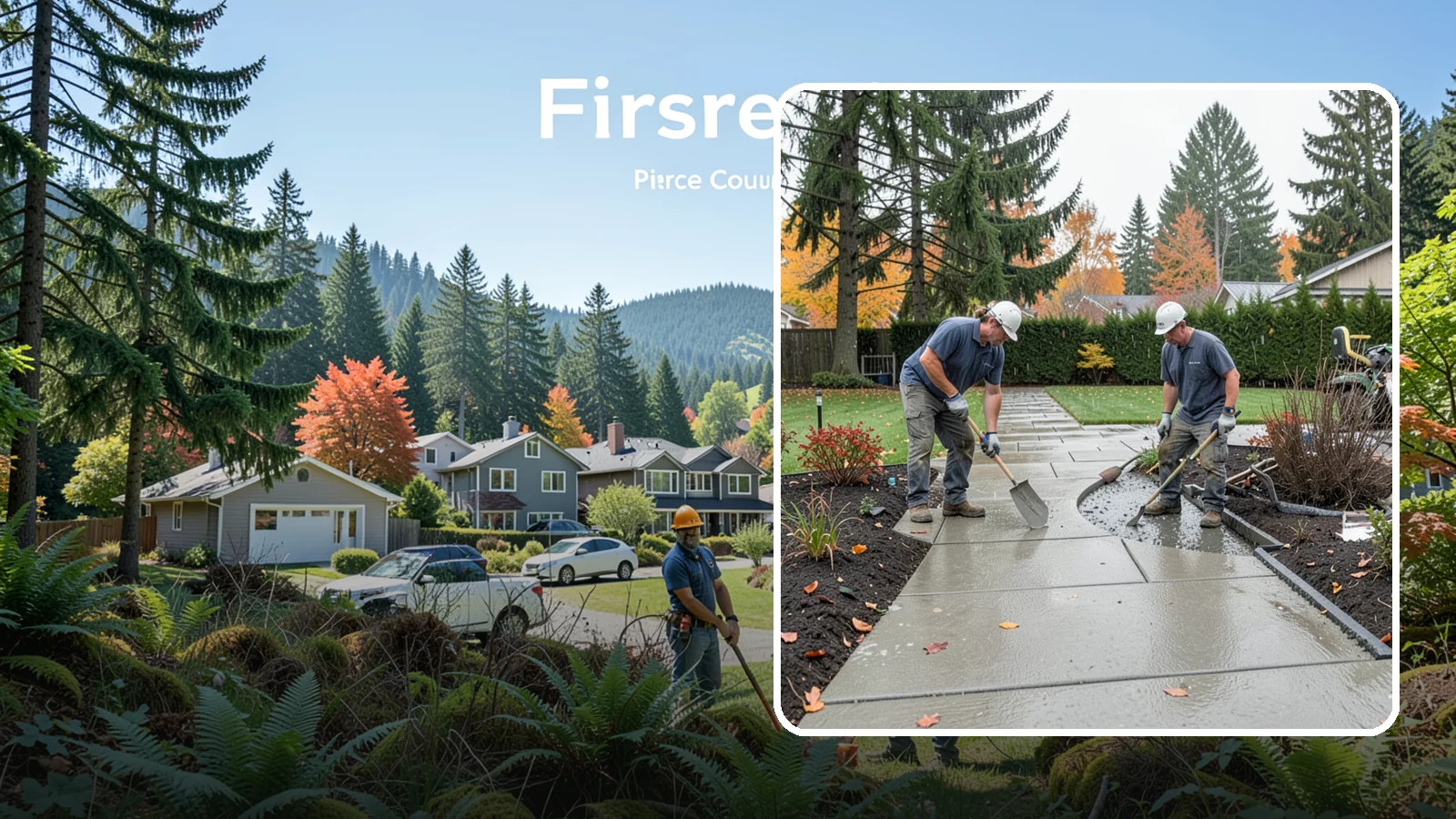 Concrete Walkway Installation in Fircrest, Pierce County, WA - We build safe, level concrete walkways with the drainage and slip resistance Pacific Northwest weather demands.