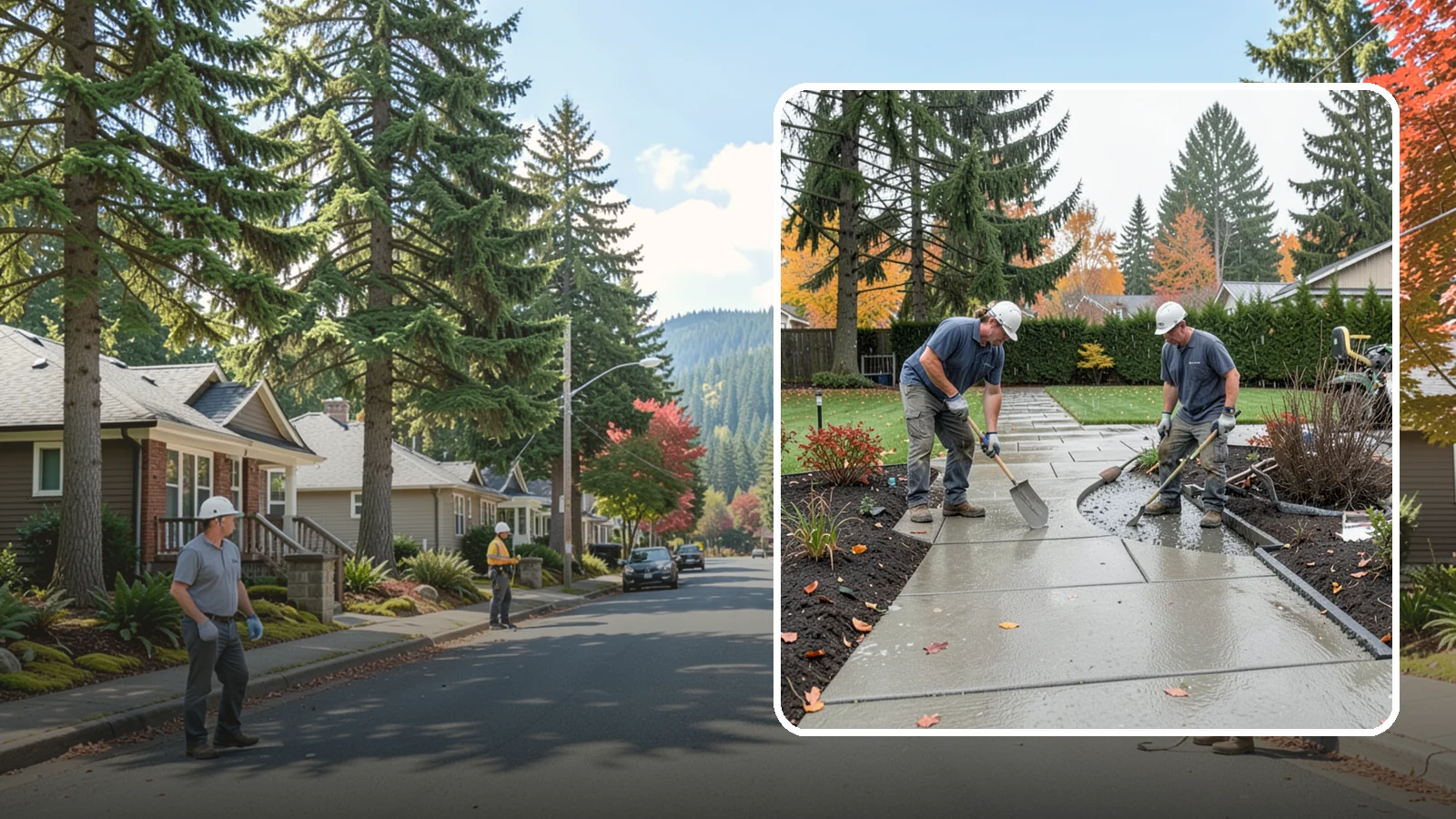 Concrete Walkway Installation in Hunts Point, King County, WA - We build safe, level concrete walkways with the drainage and slip resistance Pacific Northwest weather demands.