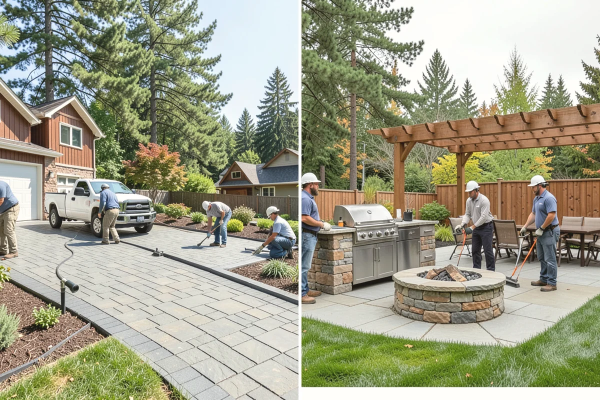 Concrete Walkway Installation in Issaquah, King County, WA - Lay out the path and excavate to firm subgrade