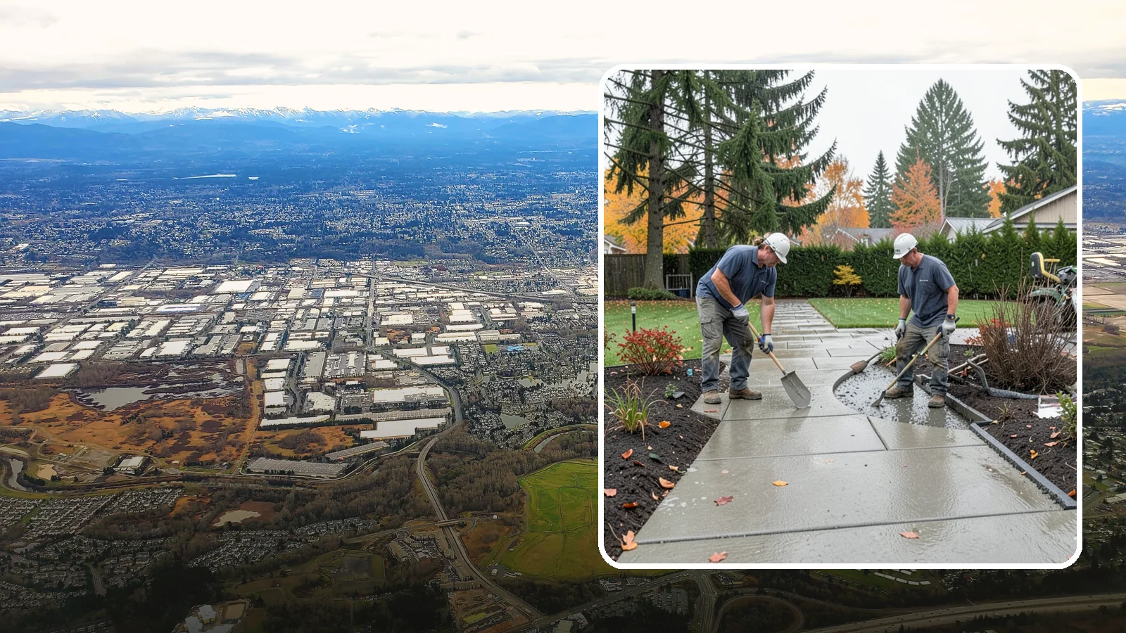 Concrete Walkway Installation in Kent, King County, WA - We build safe, level concrete walkways with the drainage and slip resistance Pacific Northwest weather demands.