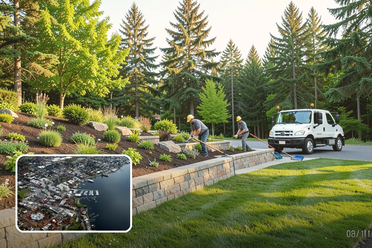 Concrete Walkway Installation in Kirkland, King County, WA - Non-slip broom texture improves safety in wet, mossy conditions