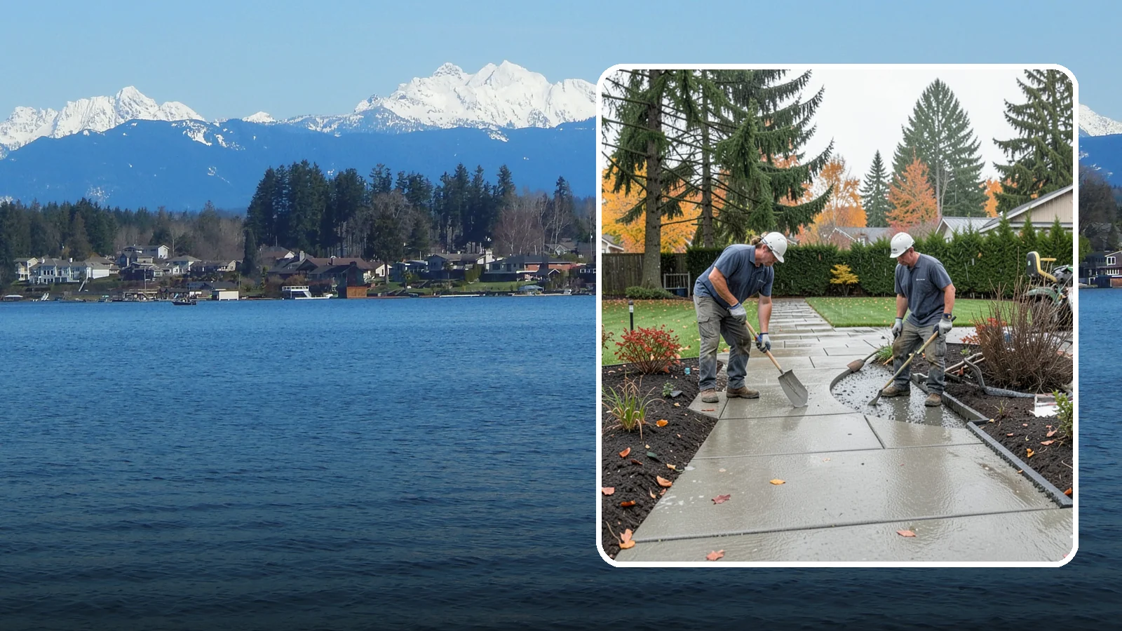 Concrete Walkway Installation in Lake Stevens, Snohomish County, WA - We build safe, level concrete walkways with the drainage and slip resistance Pacific Northwest weather demands.