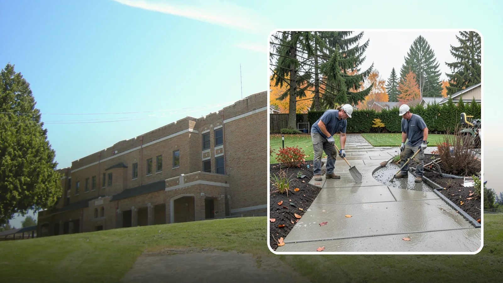 Concrete Walkway Installation in Maple Valley, King County, WA - We build safe, level concrete walkways with the drainage and slip resistance Pacific Northwest weather demands.