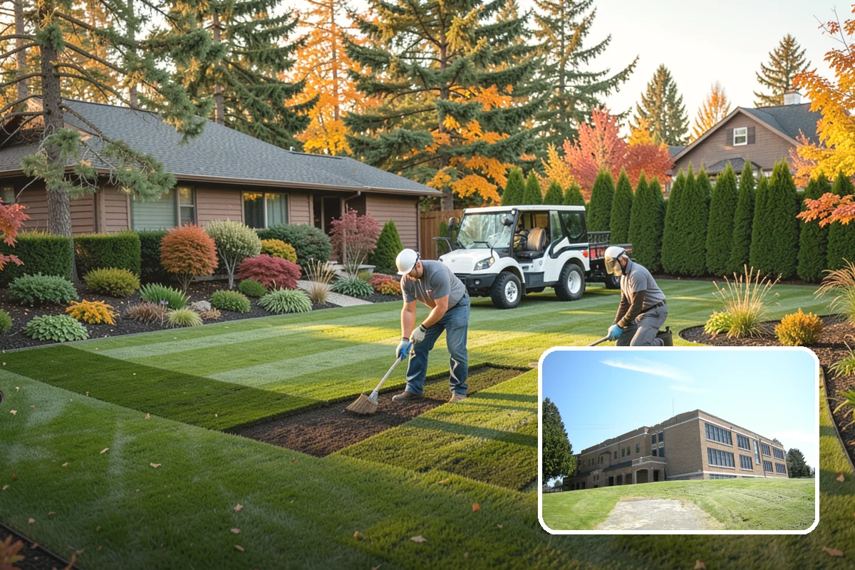 Concrete Walkway Installation in Maple Valley, King County, WA - Non-slip broom texture improves safety in wet, mossy conditions