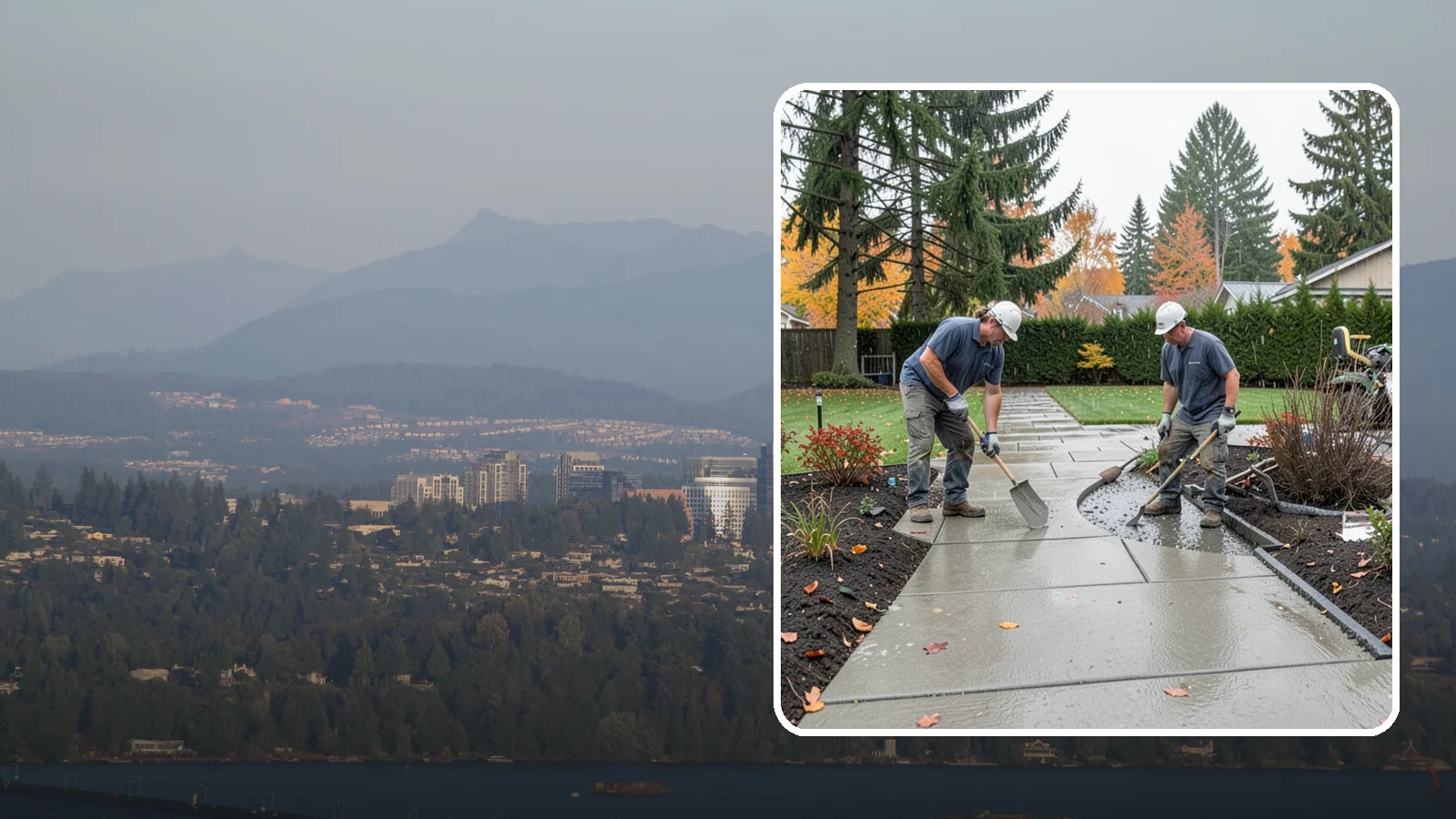 Concrete Walkway Installation in Medina, King County, WA - We build safe, level concrete walkways with the drainage and slip resistance Pacific Northwest weather demands.