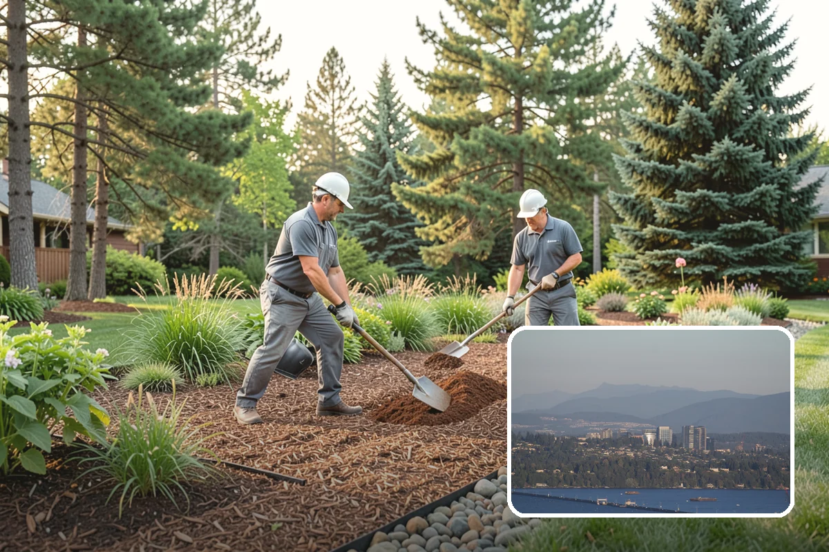 Concrete Walkway Installation in Medina, King County, WA - Non-slip broom texture improves safety in wet, mossy conditions