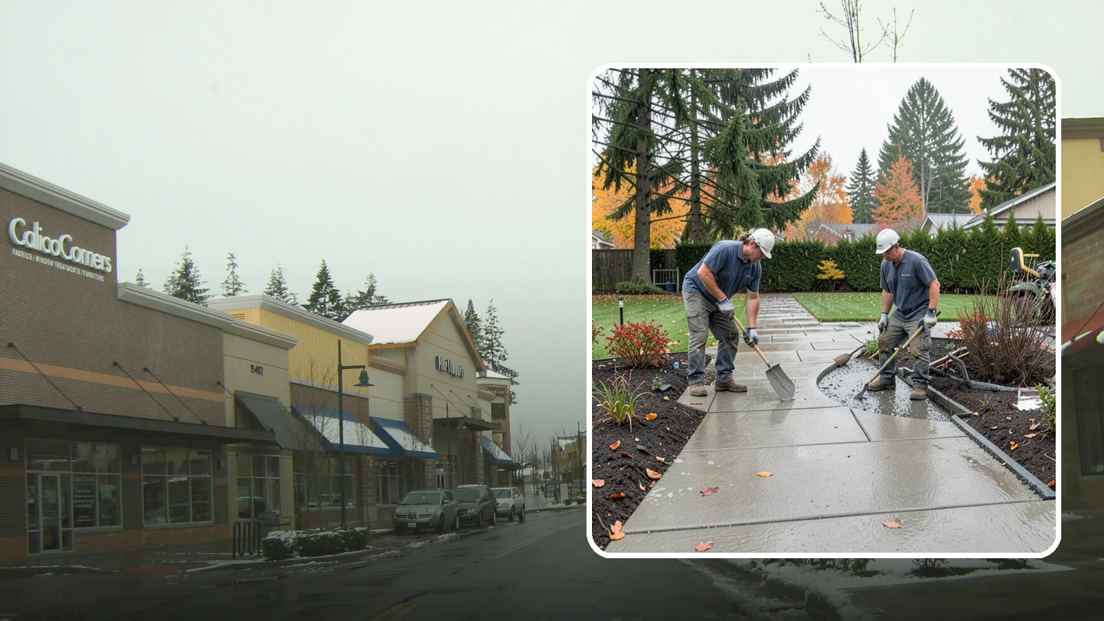 Concrete Walkway Installation in Mill Creek, Snohomish County, WA - We build safe, level concrete walkways with the drainage and slip resistance Pacific Northwest weather demands.