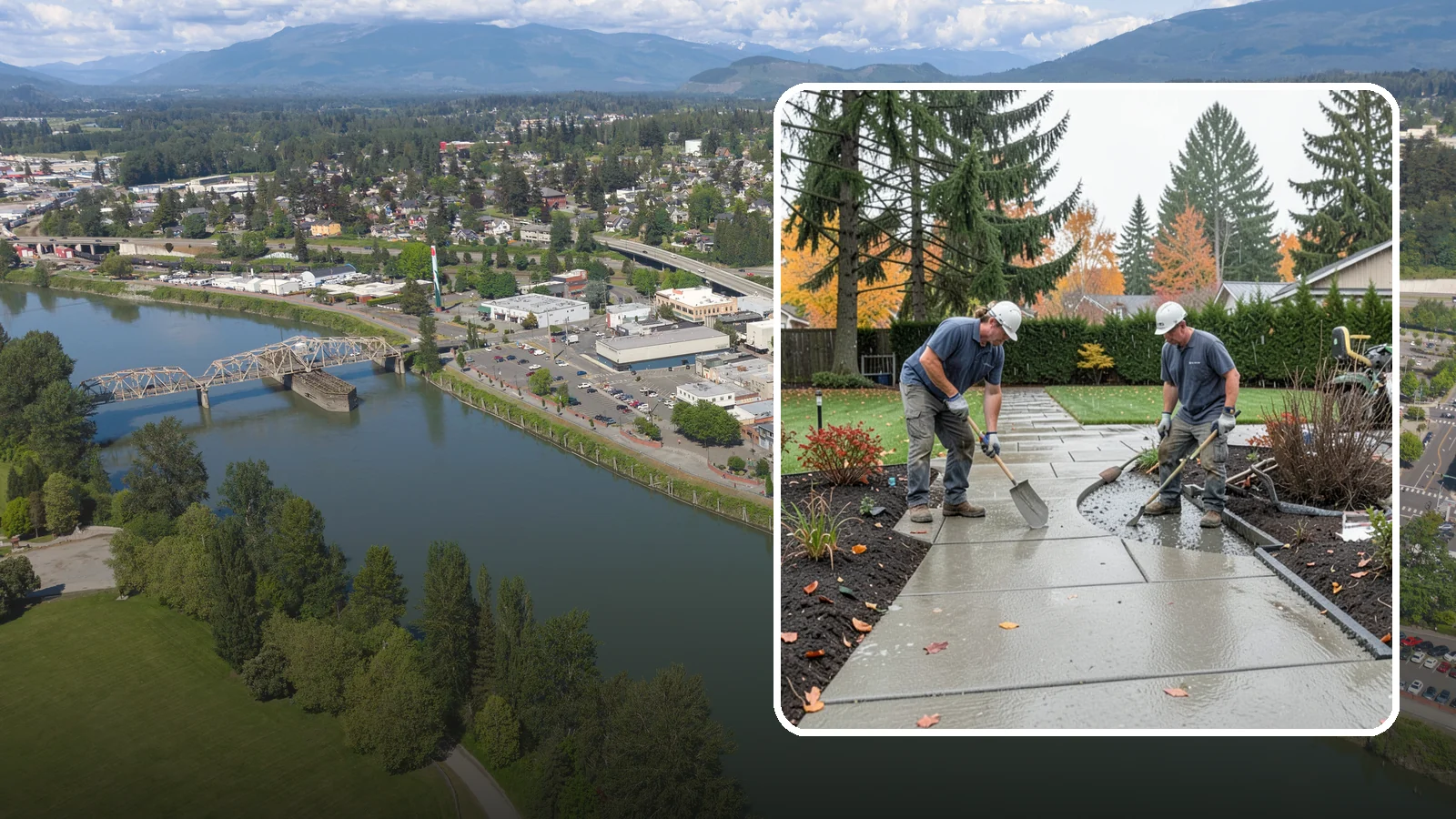 Concrete Walkway Installation in Mount Vernon, Skagit County, WA - We build safe, level concrete walkways with the drainage and slip resistance Pacific Northwest weather demands.