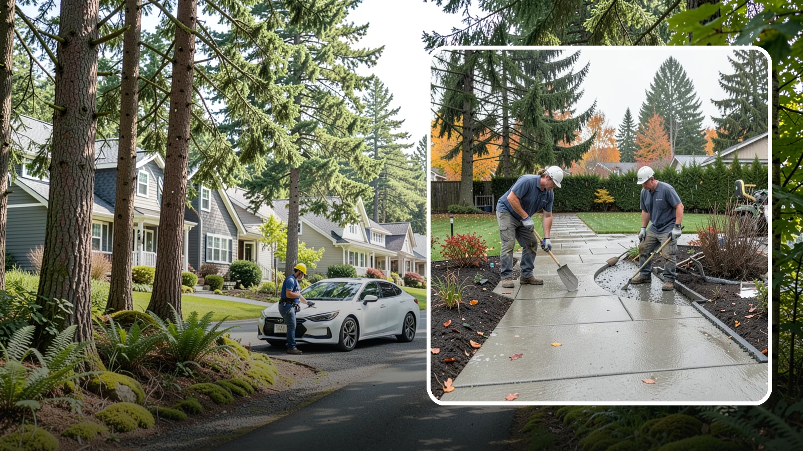 Concrete Walkway Installation in Normandy Park, King County, WA - We build safe, level concrete walkways with the drainage and slip resistance Pacific Northwest weather demands.