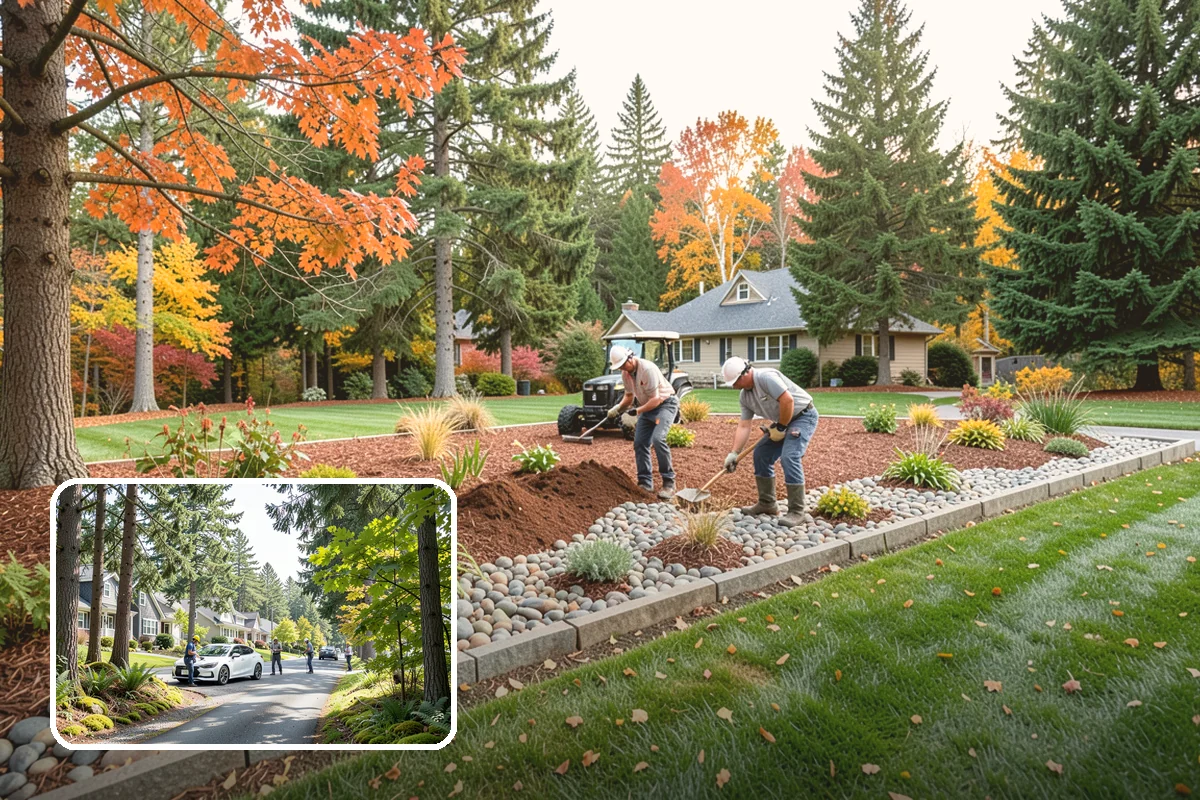 Concrete Walkway Installation in Normandy Park, King County, WA - Non-slip broom texture improves safety in wet, mossy conditions