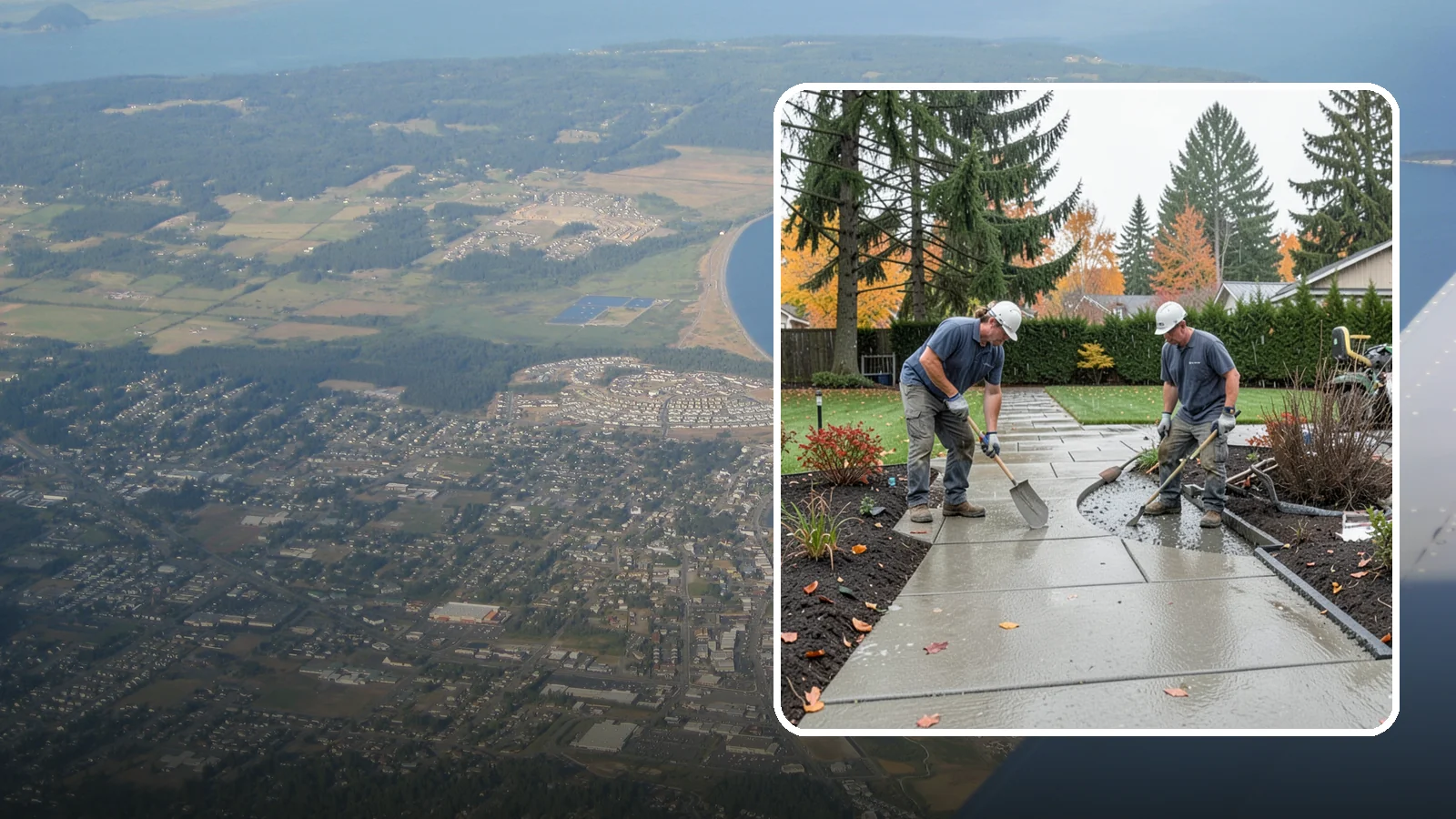 Concrete Walkway Installation in Oak Harbor, Island County, WA - We build safe, level concrete walkways with the drainage and slip resistance Pacific Northwest weather demands.
