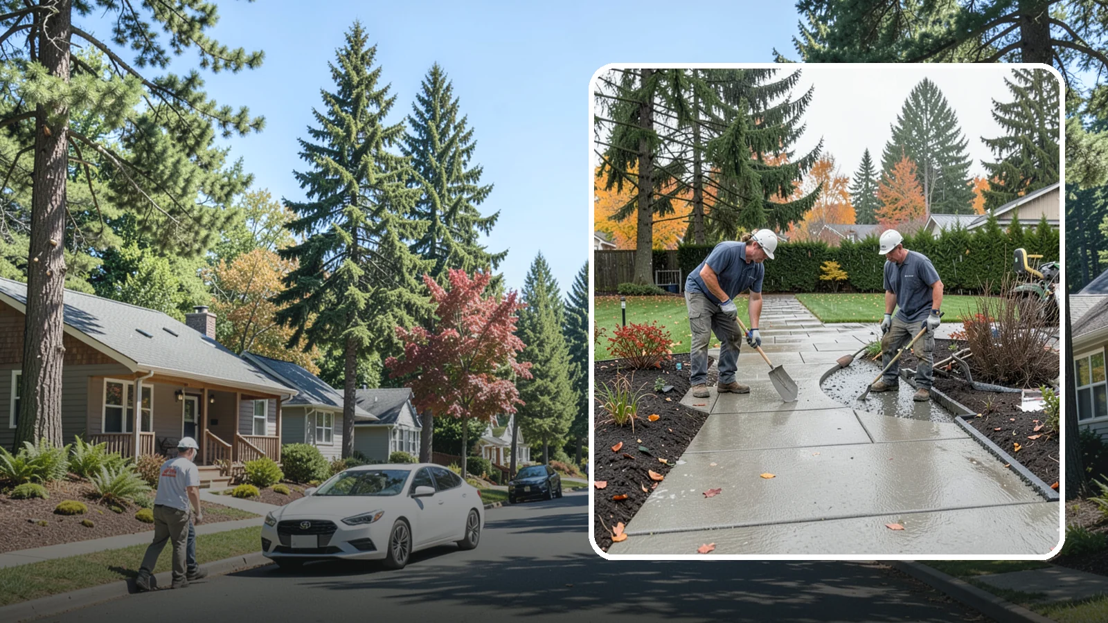 Concrete Walkway Installation in Orting, Pierce County, WA - We build safe, level concrete walkways with the drainage and slip resistance Pacific Northwest weather demands.