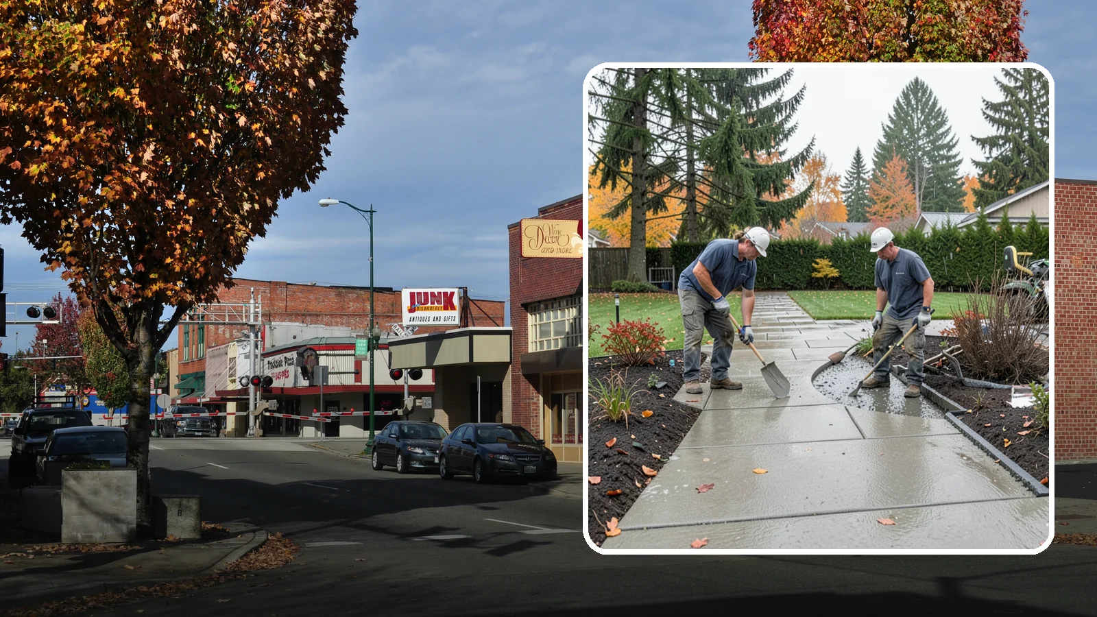Concrete Walkway Installation in Puyallup, Pierce County, WA - We build safe, level concrete walkways with the drainage and slip resistance Pacific Northwest weather demands.