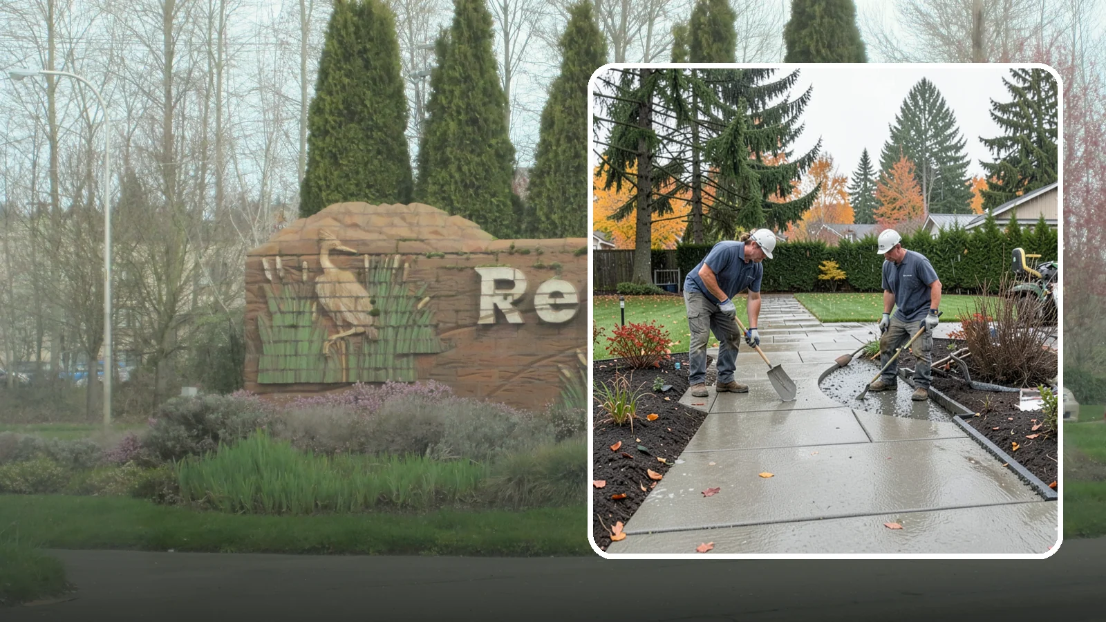 Concrete Walkway Installation in Renton, King County, WA - We build safe, level concrete walkways with the drainage and slip resistance Pacific Northwest weather demands.