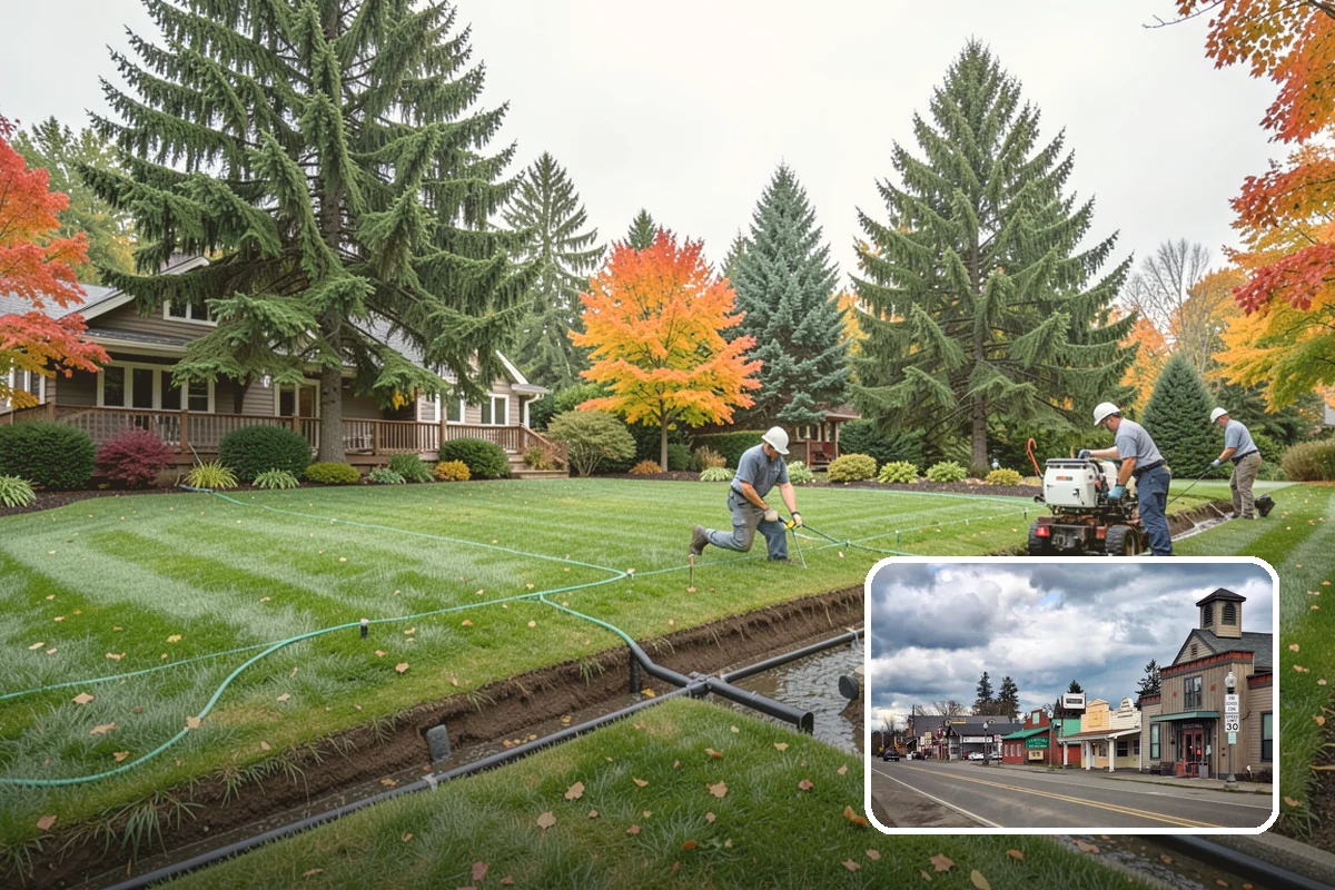 Concrete Walkway Installation in Roy, Pierce County, WA - Non-slip broom texture improves safety in wet, mossy conditions