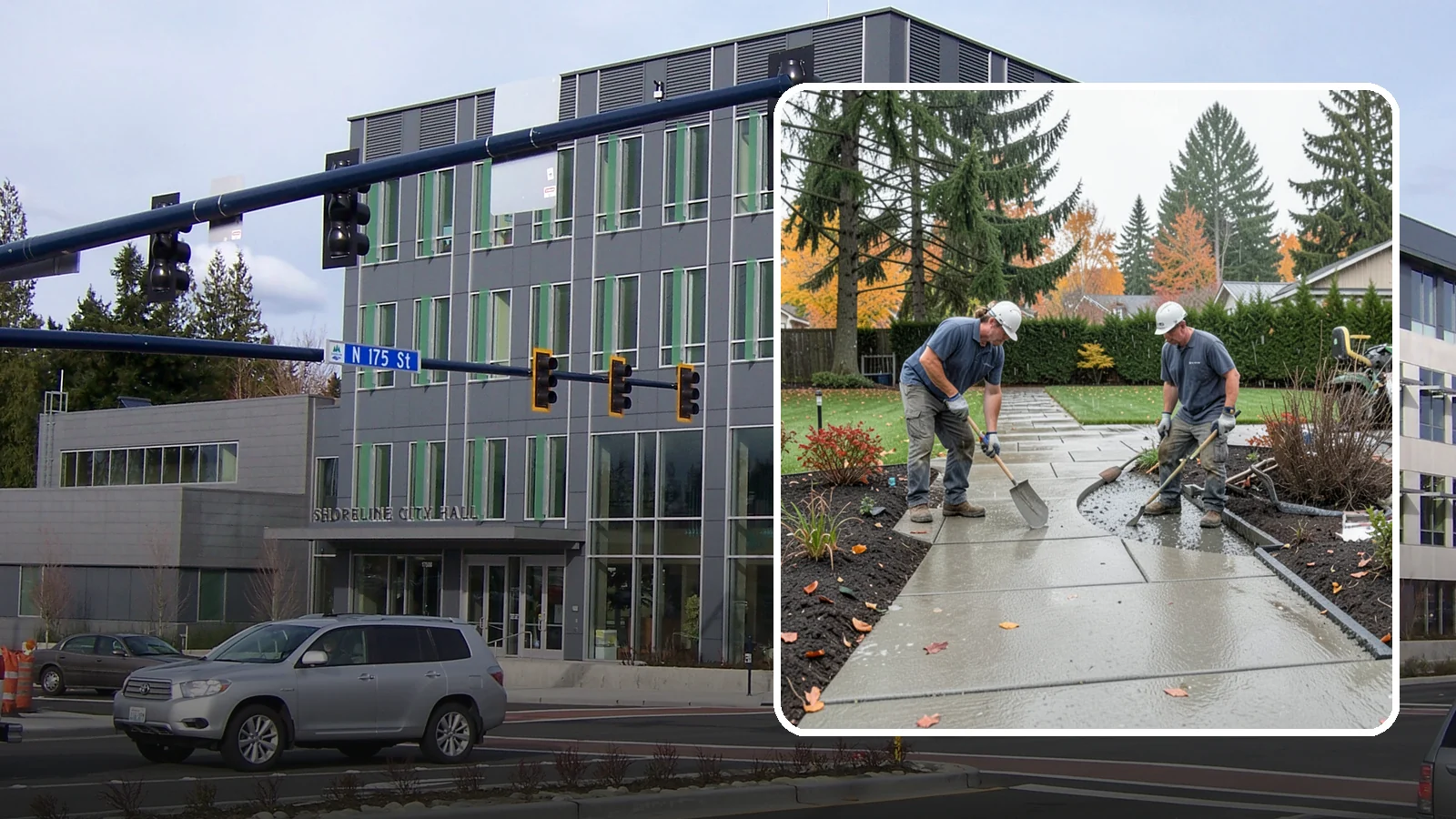 Concrete Walkway Installation in Shoreline, King County, WA - We build safe, level concrete walkways with the drainage and slip resistance Pacific Northwest weather demands.