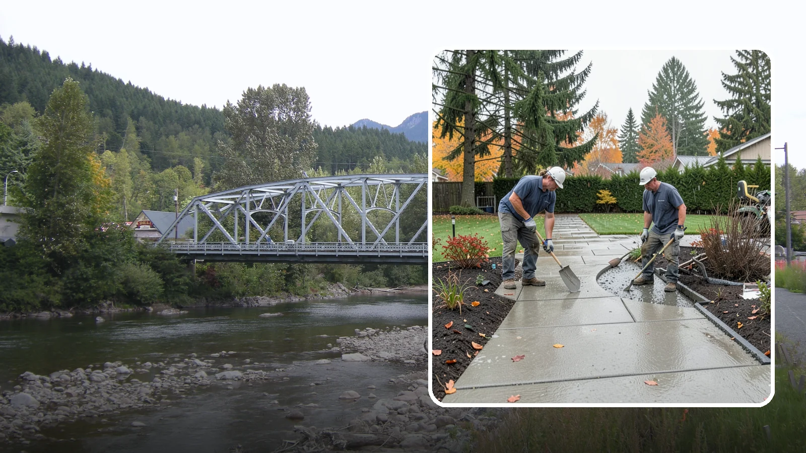 Concrete Walkway Installation in Skykomish, King County, WA - We build safe, level concrete walkways with the drainage and slip resistance Pacific Northwest weather demands.