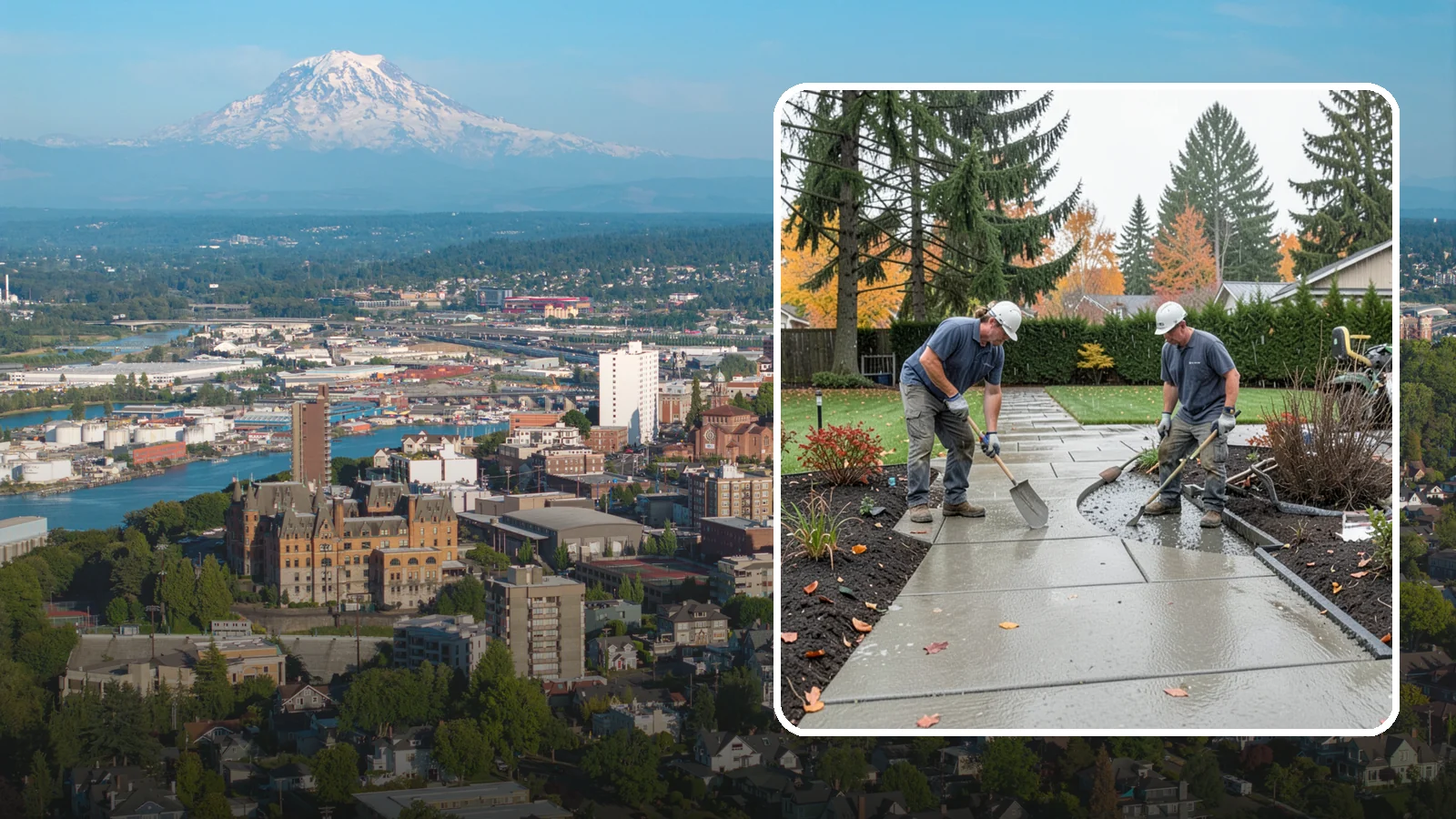 Concrete Walkway Installation in Tacoma, Pierce County, WA - We build safe, level concrete walkways with the drainage and slip resistance Pacific Northwest weather demands.
