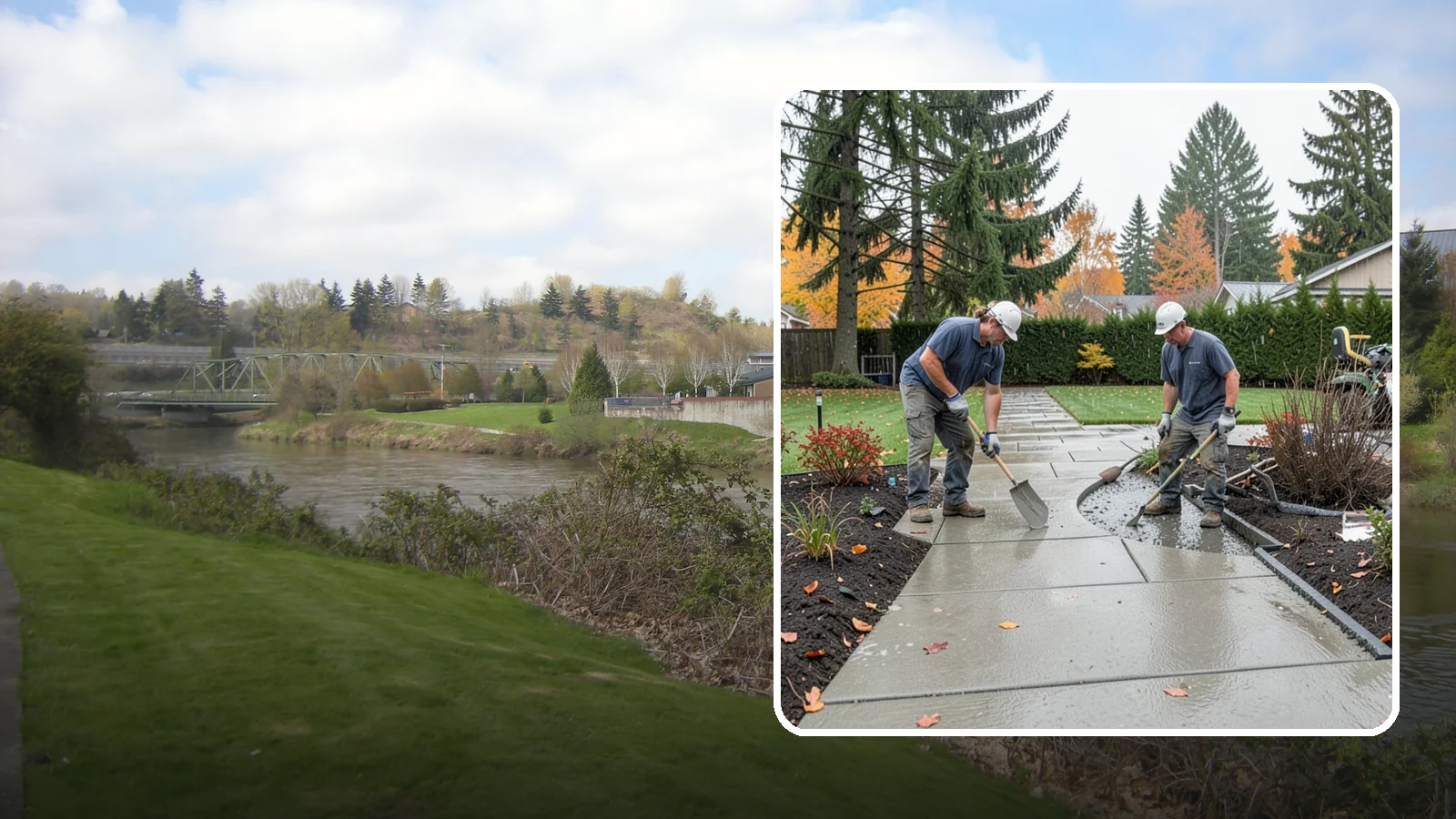 Concrete Walkway Installation in Tukwila, King County, WA - We build safe, level concrete walkways with the drainage and slip resistance Pacific Northwest weather demands.
