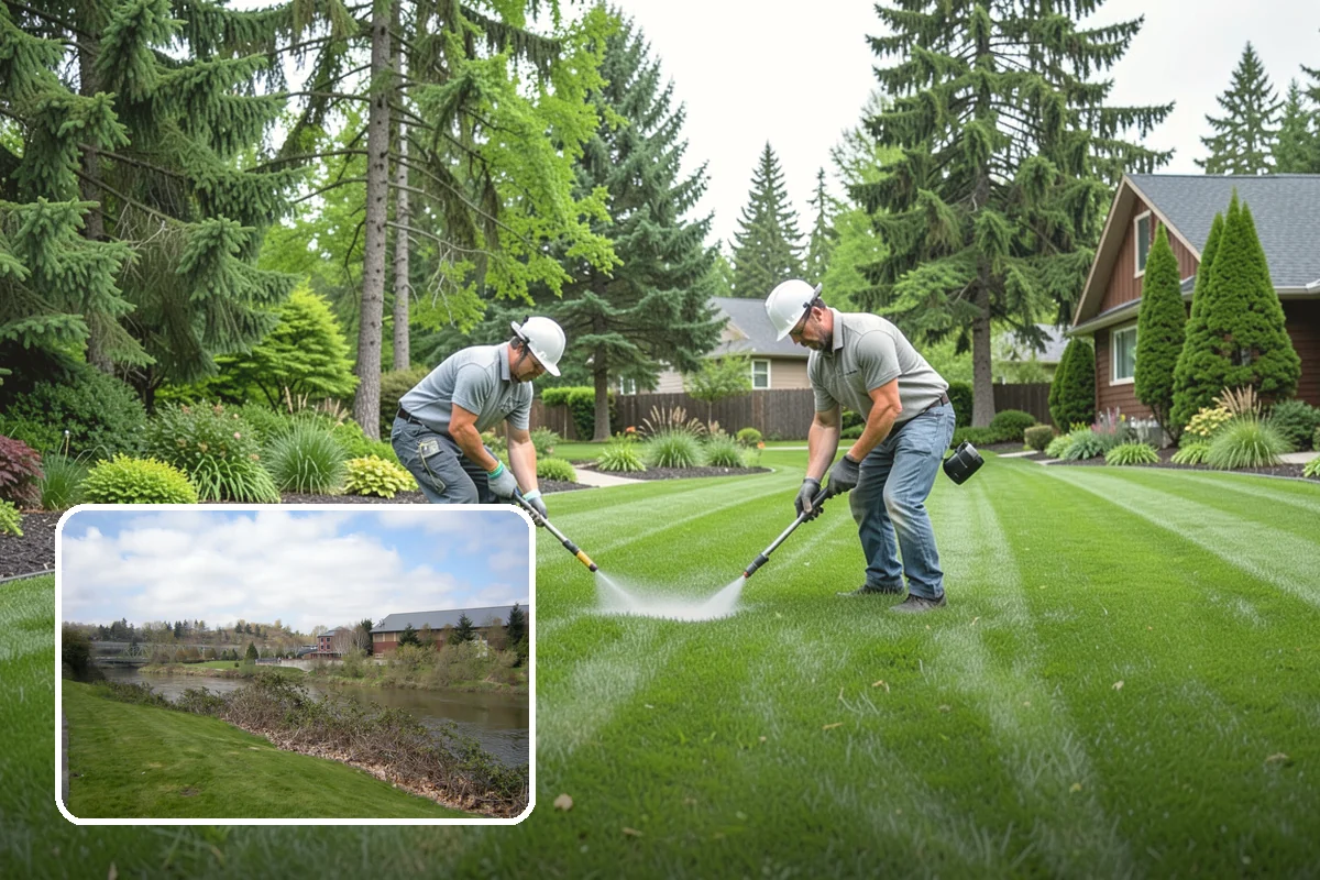 Concrete Walkway Installation in Tukwila, King County, WA - Non-slip broom texture improves safety in wet, mossy conditions