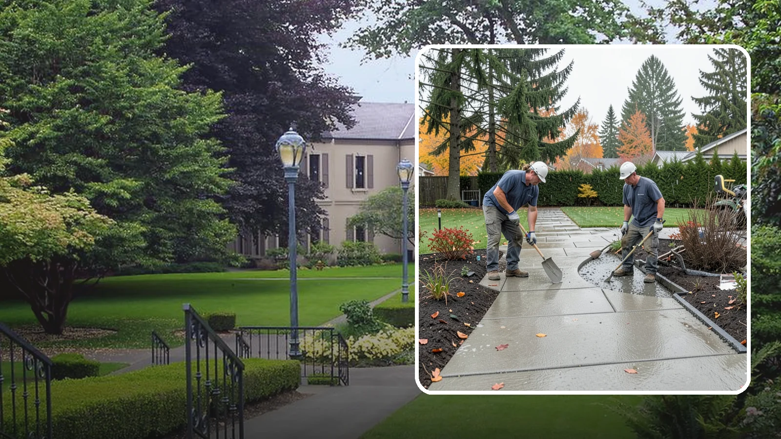 Concrete Walkway Installation in Woodinville, King County, WA - We build safe, level concrete walkways with the drainage and slip resistance Pacific Northwest weather demands.