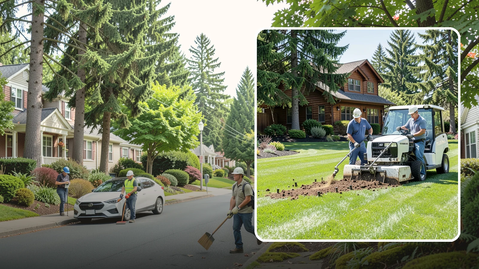 Core Aeration in Beaux Arts Village, King County, WA - Core (plug) aeration that pulls soil plugs for the deepest relief from compaction and thatch.