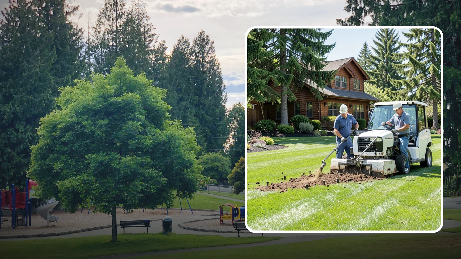 Core Aeration in Bonney Lake, Pierce County, WA - Core (plug) aeration that pulls soil plugs for the deepest relief from compaction and thatch.