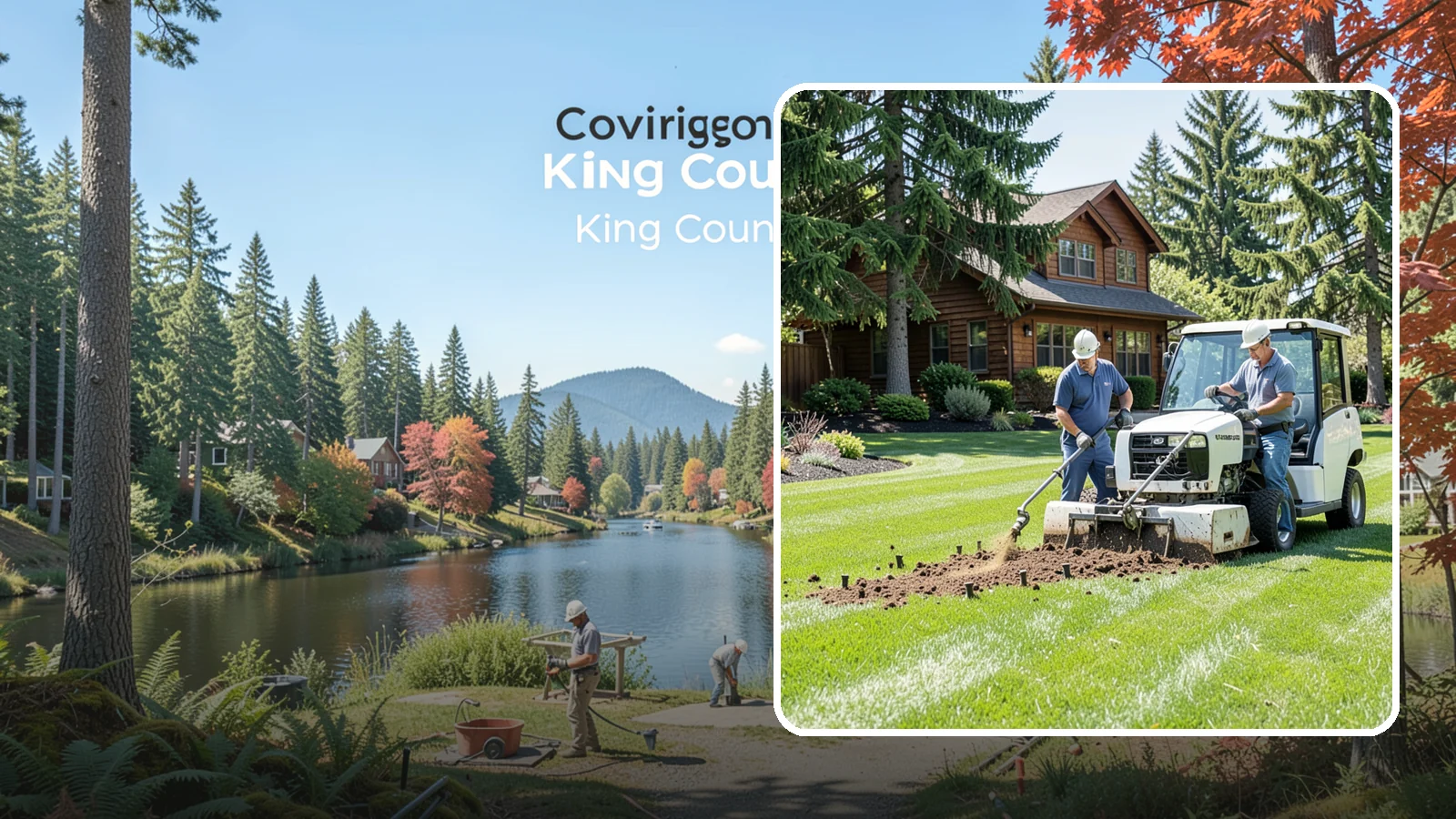 Core Aeration in Covington, King County, WA - Core (plug) aeration that pulls soil plugs for the deepest relief from compaction and thatch.