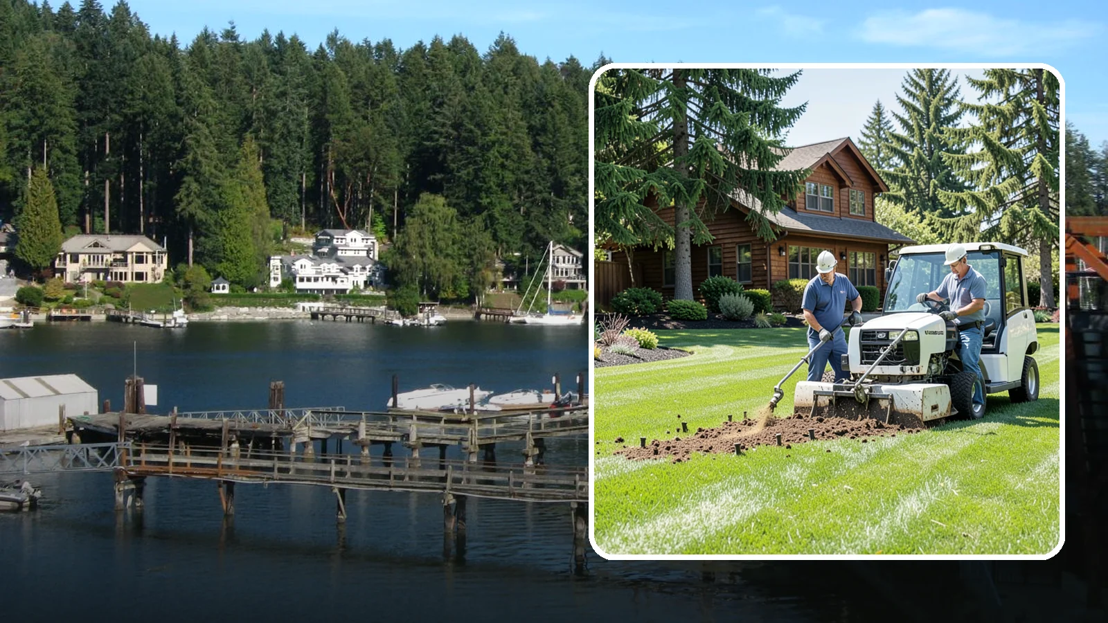 Core Aeration in Gig Harbor, Pierce County, WA - Core (plug) aeration that pulls soil plugs for the deepest relief from compaction and thatch.